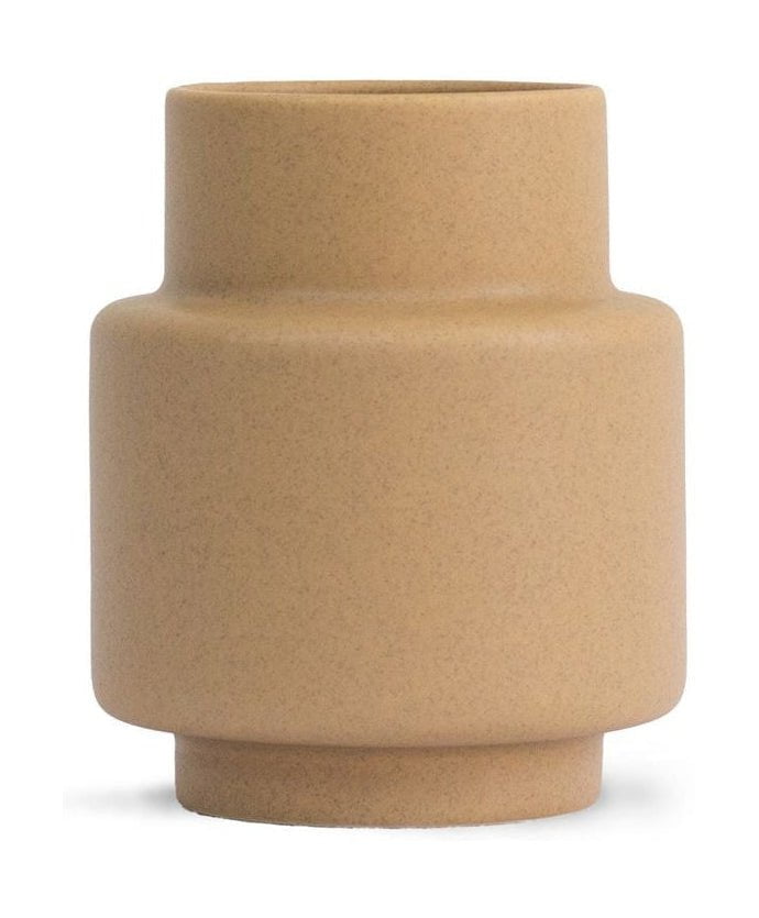 [product_category]-Ro Collection Hurricane Ceramic Vase Medium, Soft Ochre-Ro Collection-5712129036703-RD1143-041-G-ROC-1