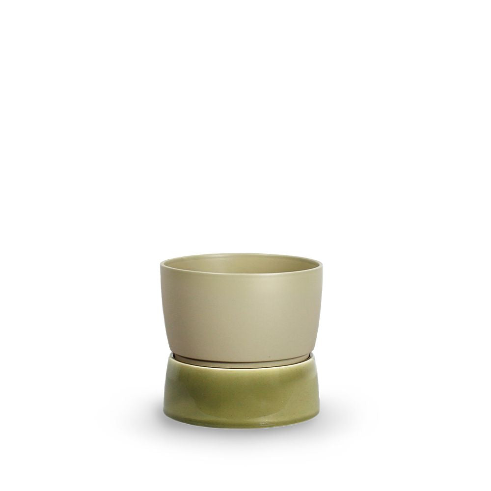 [product_category]-Ro Collection Two Tone Planter, Small, Artichoke Green-Ro Collection-5712129037649-RD1152-044-G-ROC-1