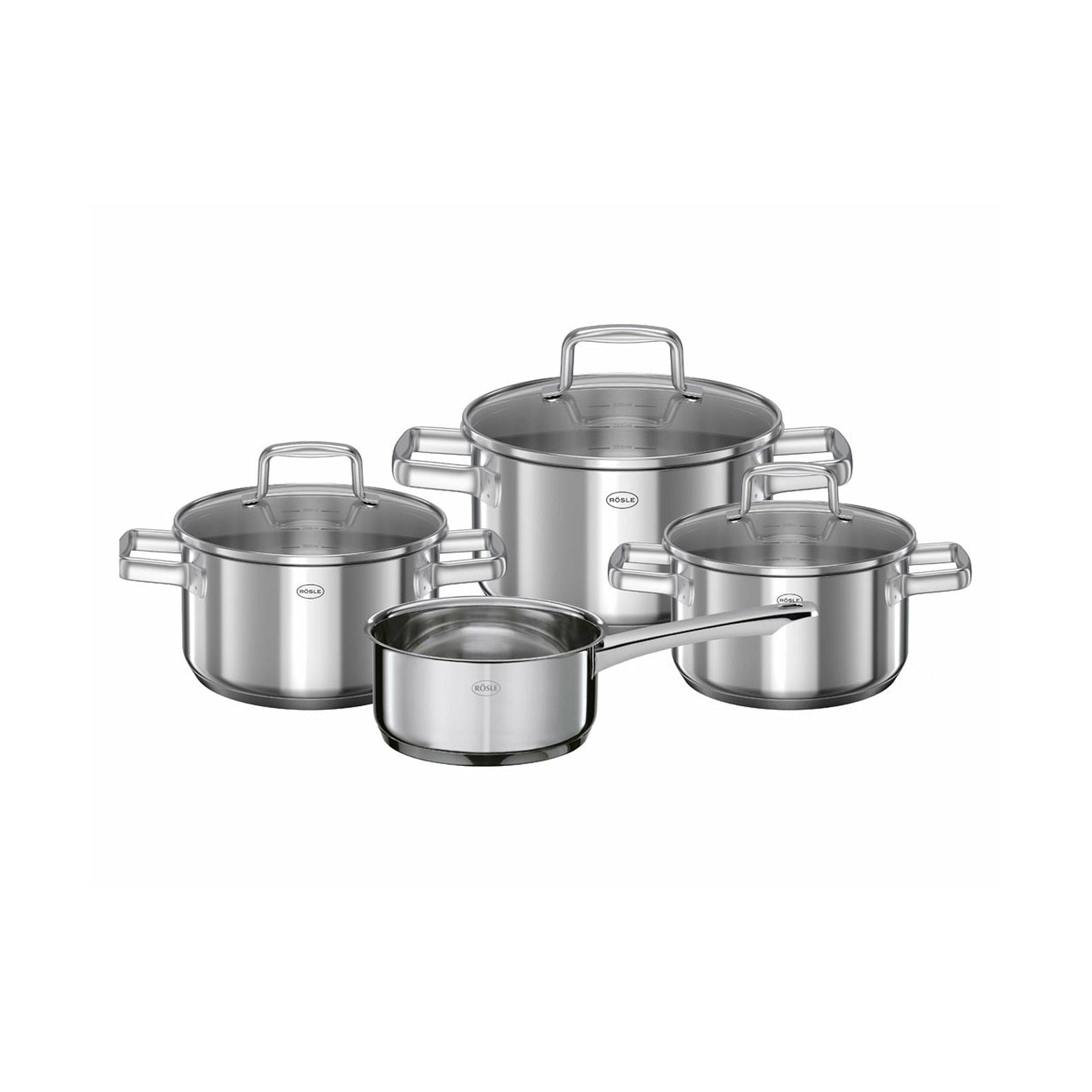 [product_category]-Rösle Moments Pot Set With Glass Lid 7 Pcs-Rösle-4004293133090-22526-ROS-1