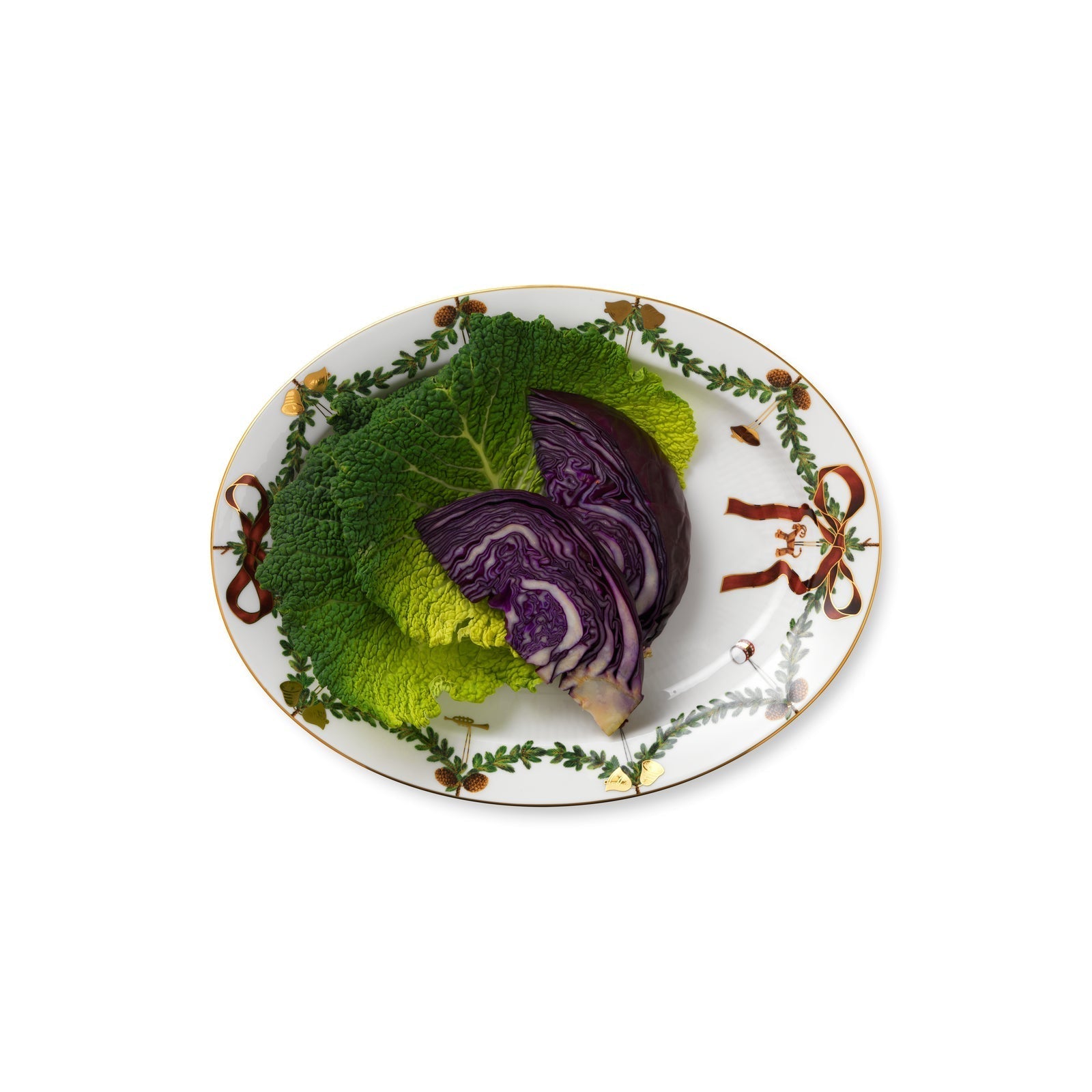 [product_category]-Royal Copenhagen Star Fluted Christmas Plate Oval-Royal Copenhagen-5705140138112-1017443-ROY-2