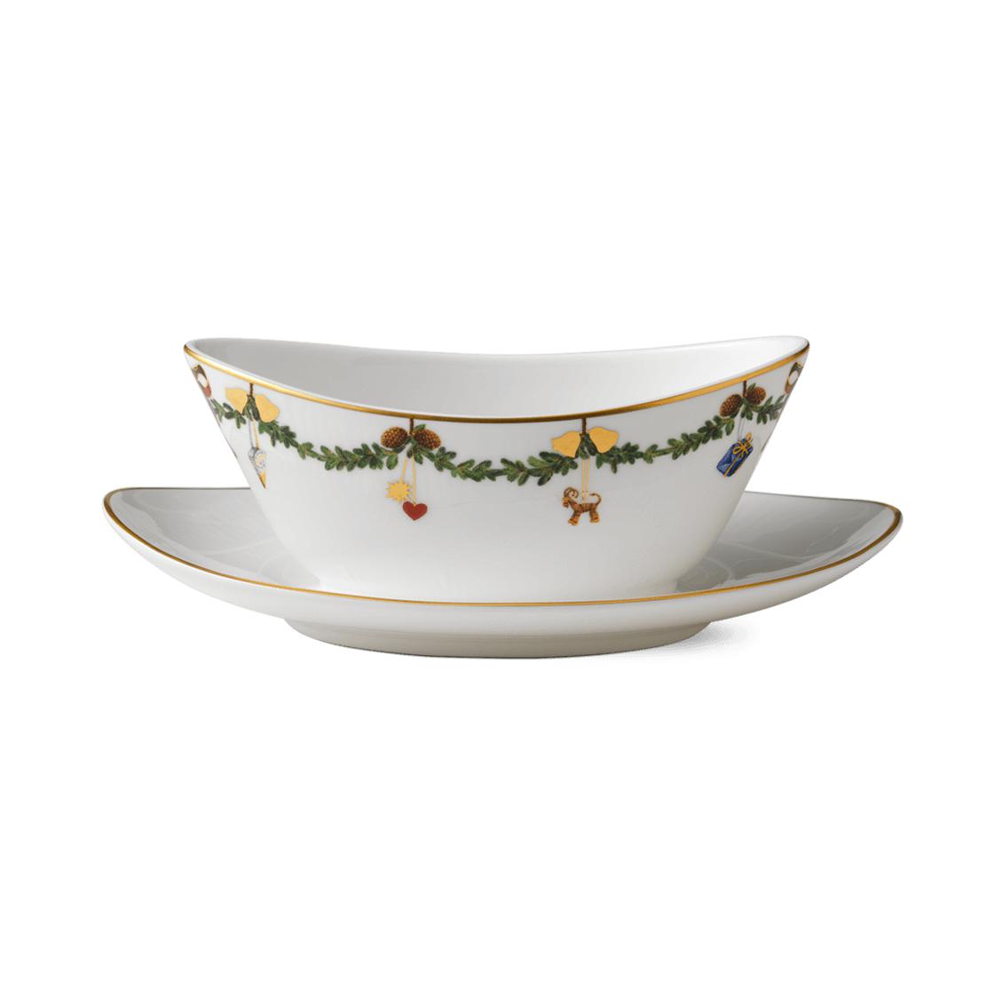 [product_category]-Royal Copenhagen Star Fluted Christmas Sauce Boat-Royal Copenhagen-5705140243137-1017450-ROY-2