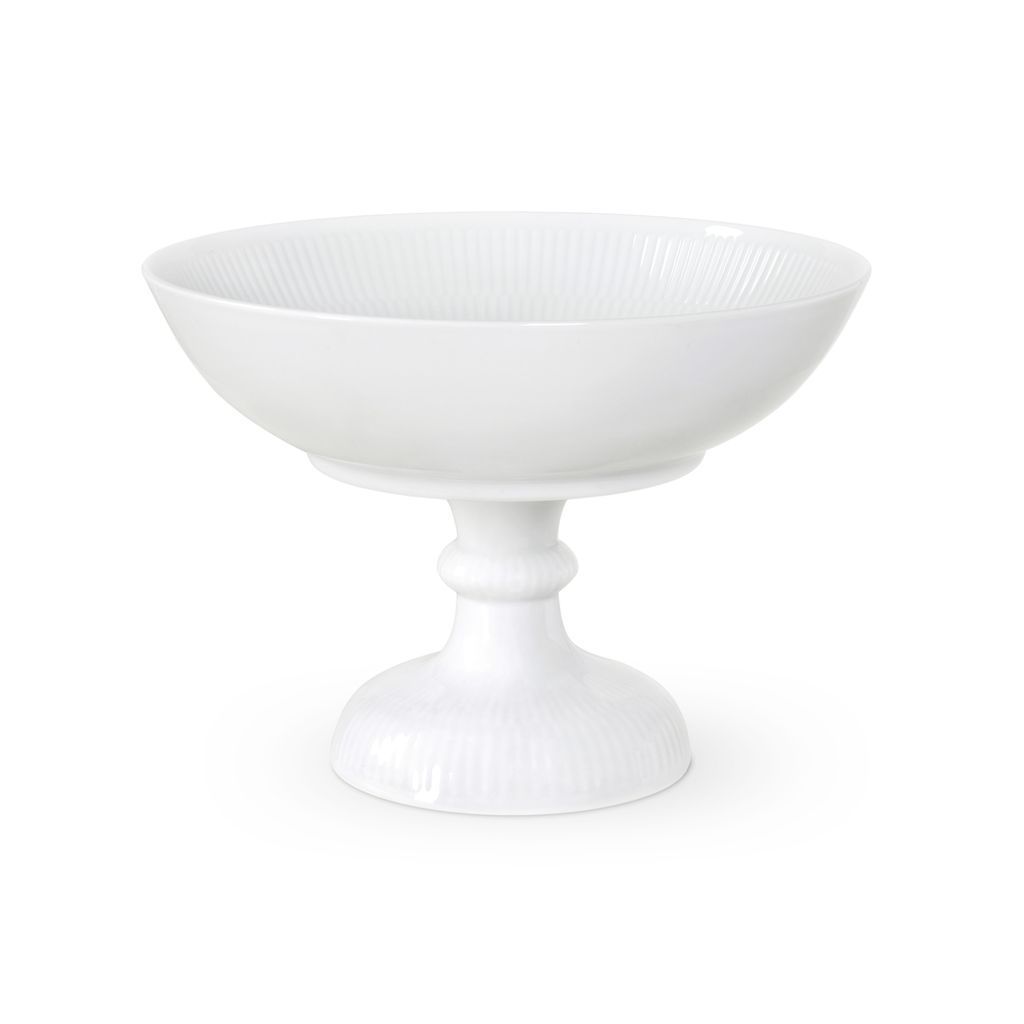 [product_category]-Royal Copenhagen White Fluted Bowl On High Foot 80 Cl, 15 Cm-Royal Copenhagen-5705140738046-1061048-ROY-2