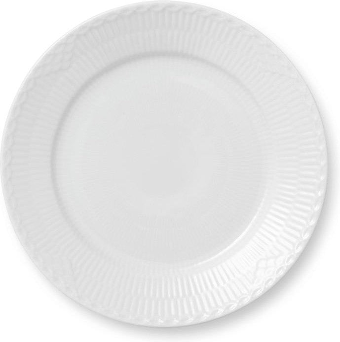 [product_category]-Royal Copenhagen White Fluted Half Lace Plate, 22cm-Royal Copenhagen-5705140175841-1017294-ROY-1