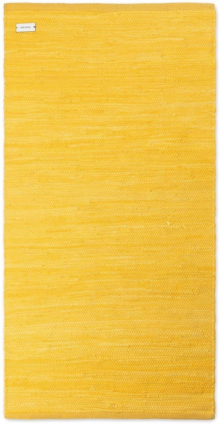 Tapis de tapis massif du tapis arc-en-tacon jaune, 60 x 90 cm