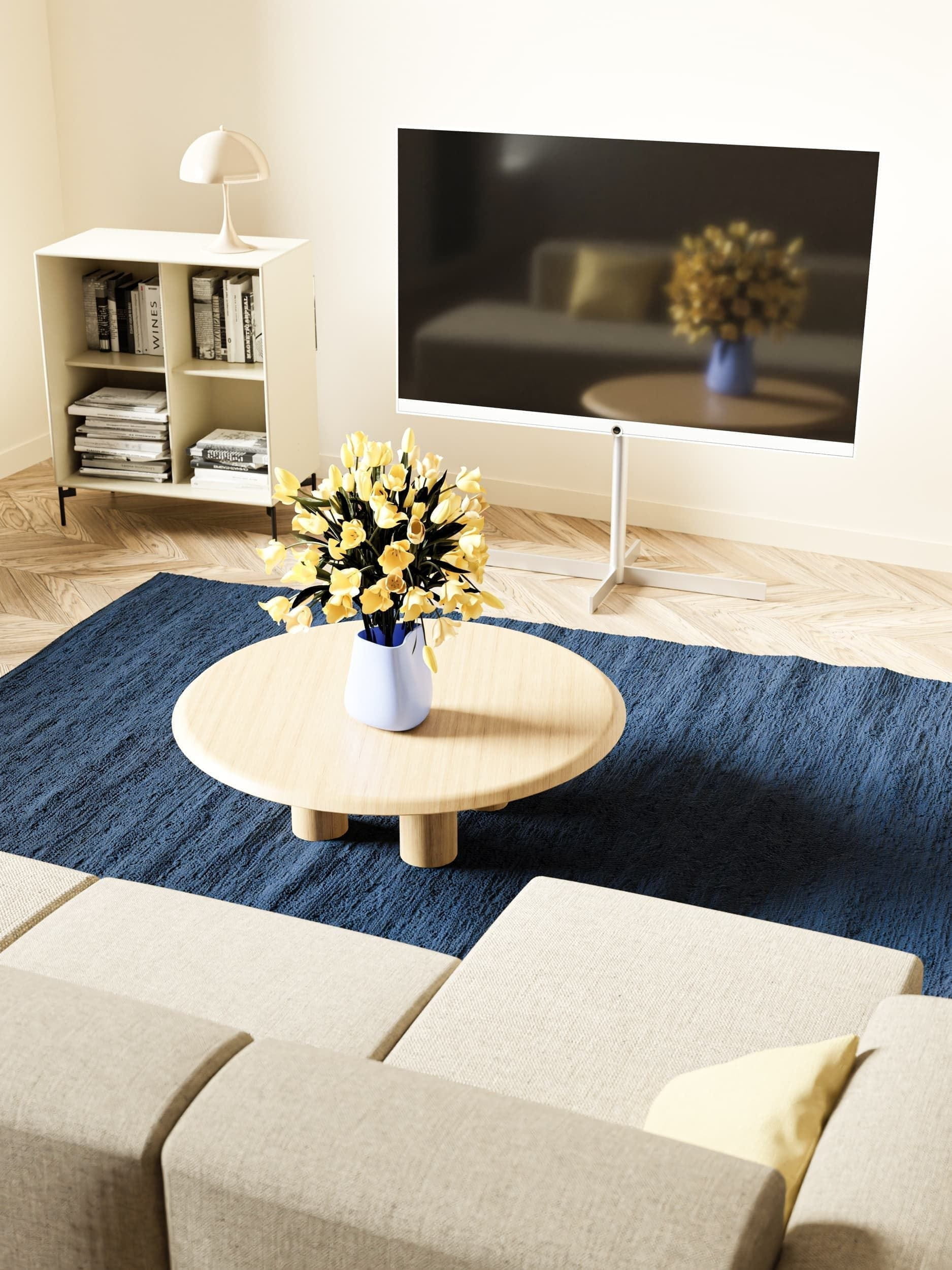 [product_category]-Rug Solid Cotton Rug 60 X 90 Cm, Blueberry-Rug Solid-5711655201128-20112-RUG-4