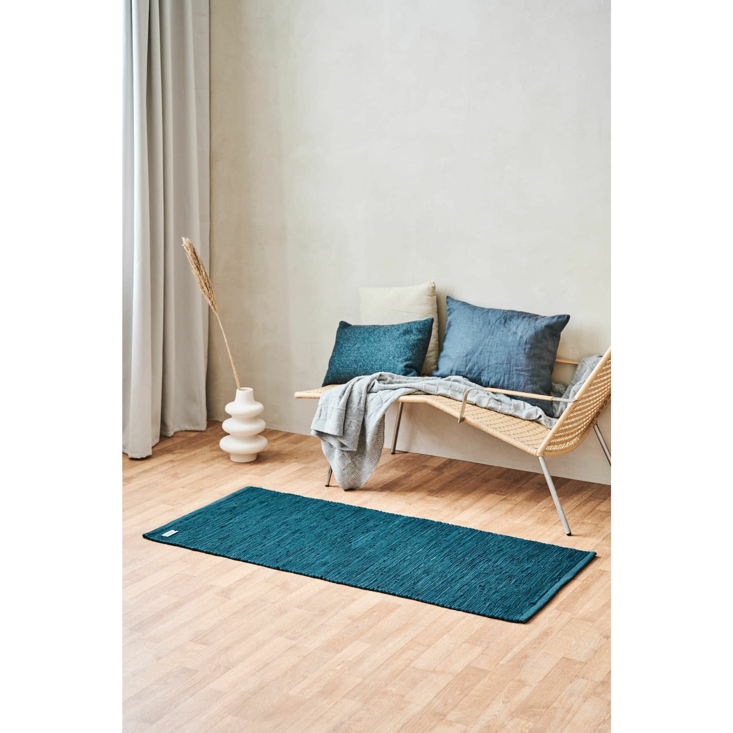 Rug Solid Cotton Rug 60 X 90 Cm, Kerosene