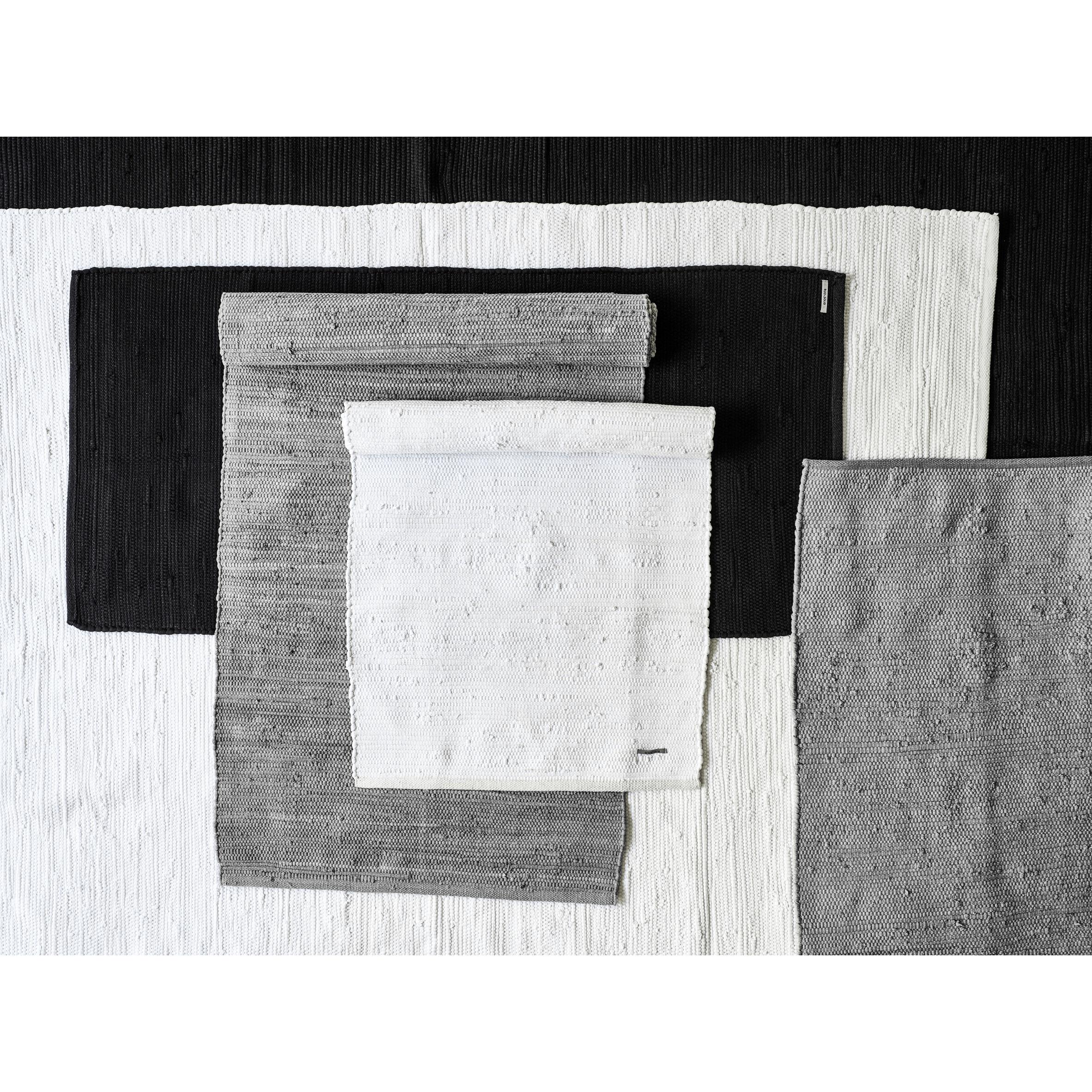 Rug Solid Cotton Rug Black, 170 X 240 Cm