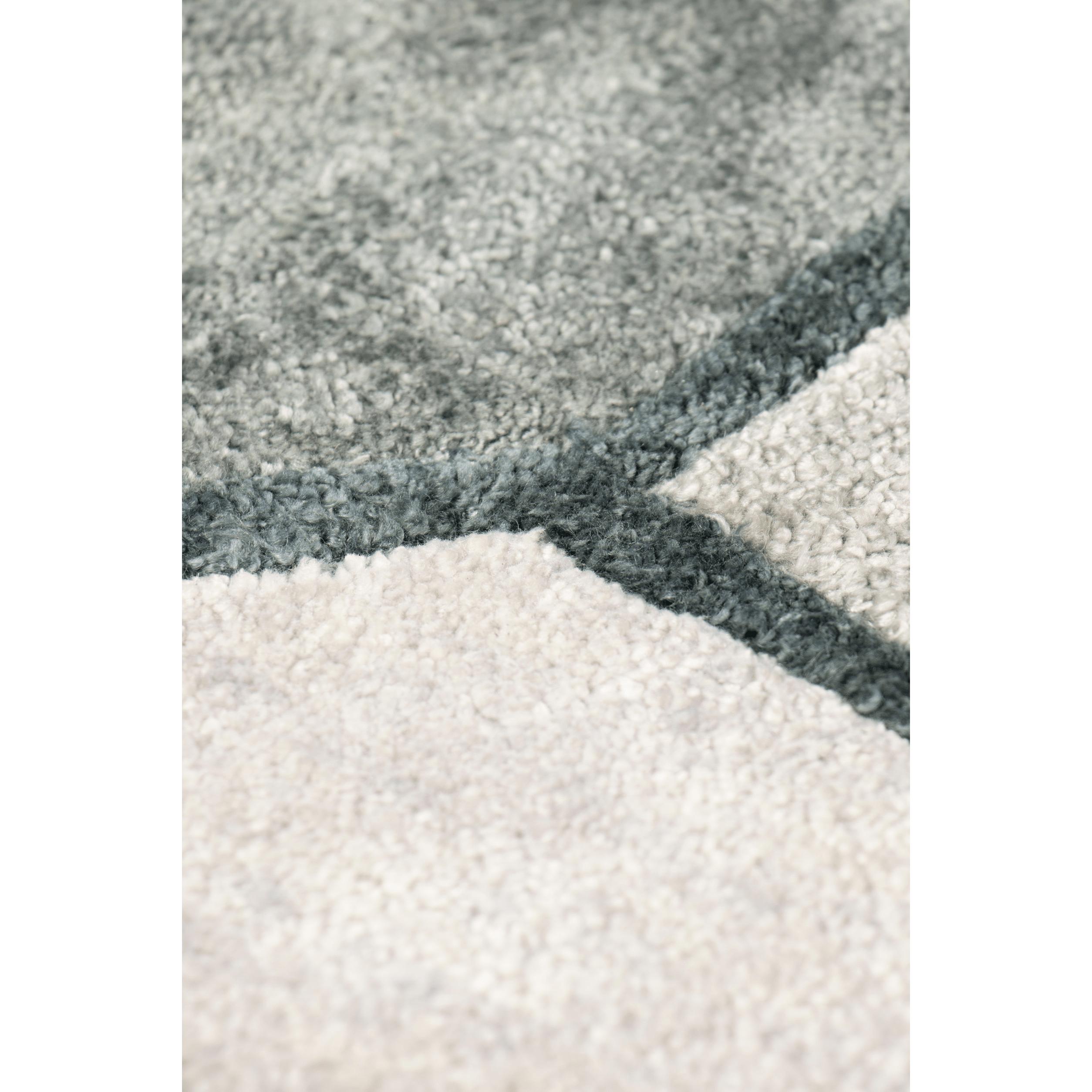 Tapis solide illusion tapis gris, 140 x 200 cm