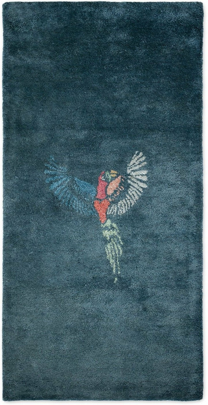 Rug Solid Jungle Rug Parrot, 65 X 135 Cm