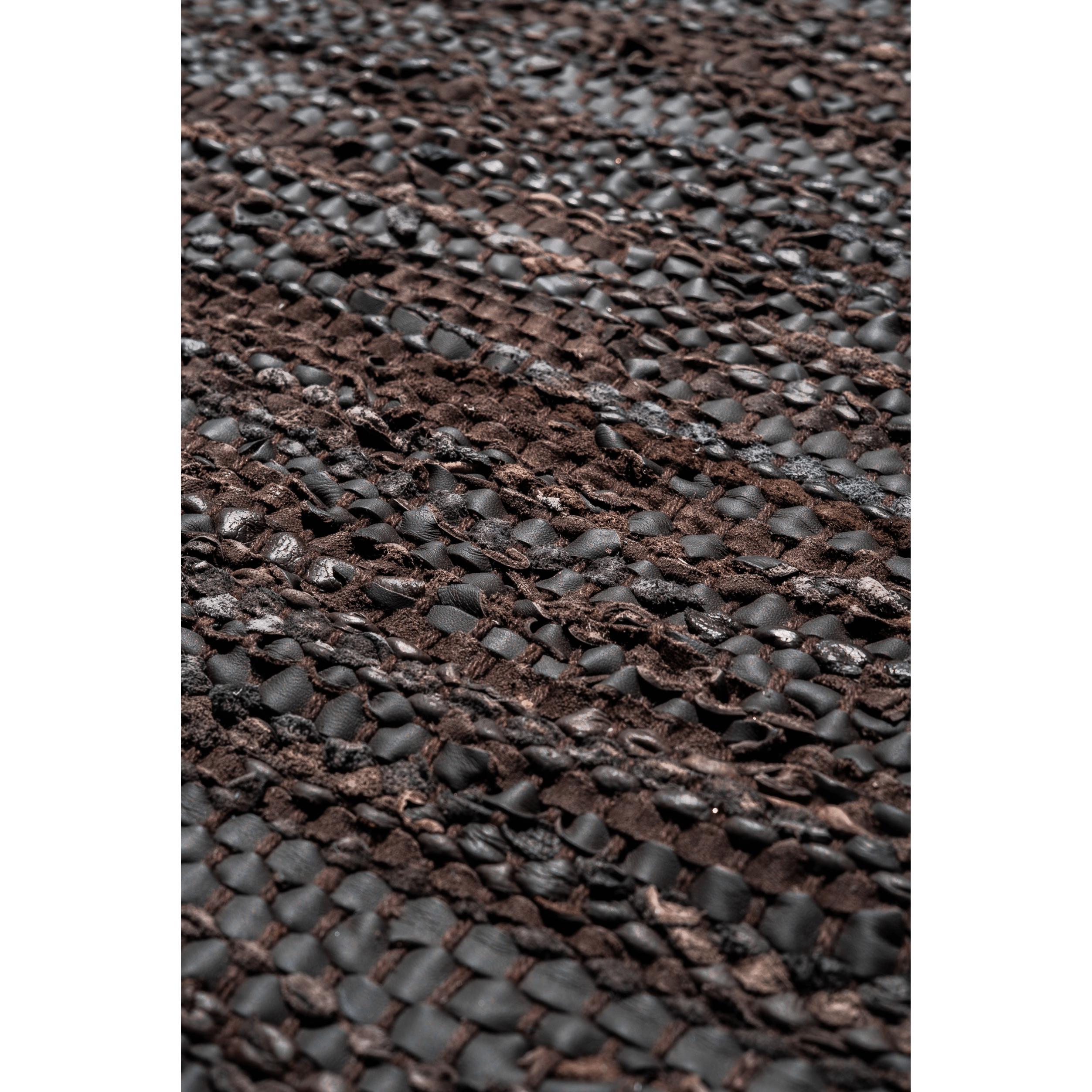 Tapis en cuir solide Choco, 200 x 300 cm