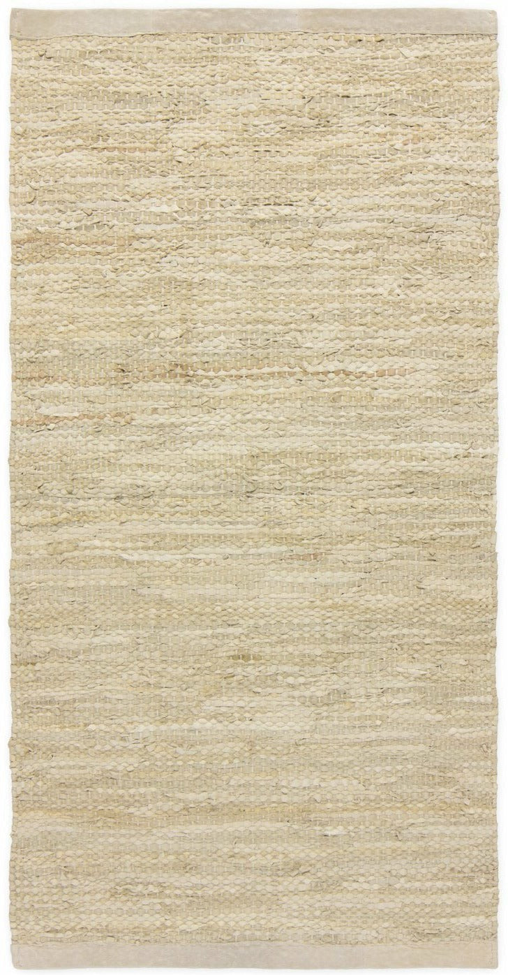 Alfombra de cuero sólido beige, 250 x 350 cm