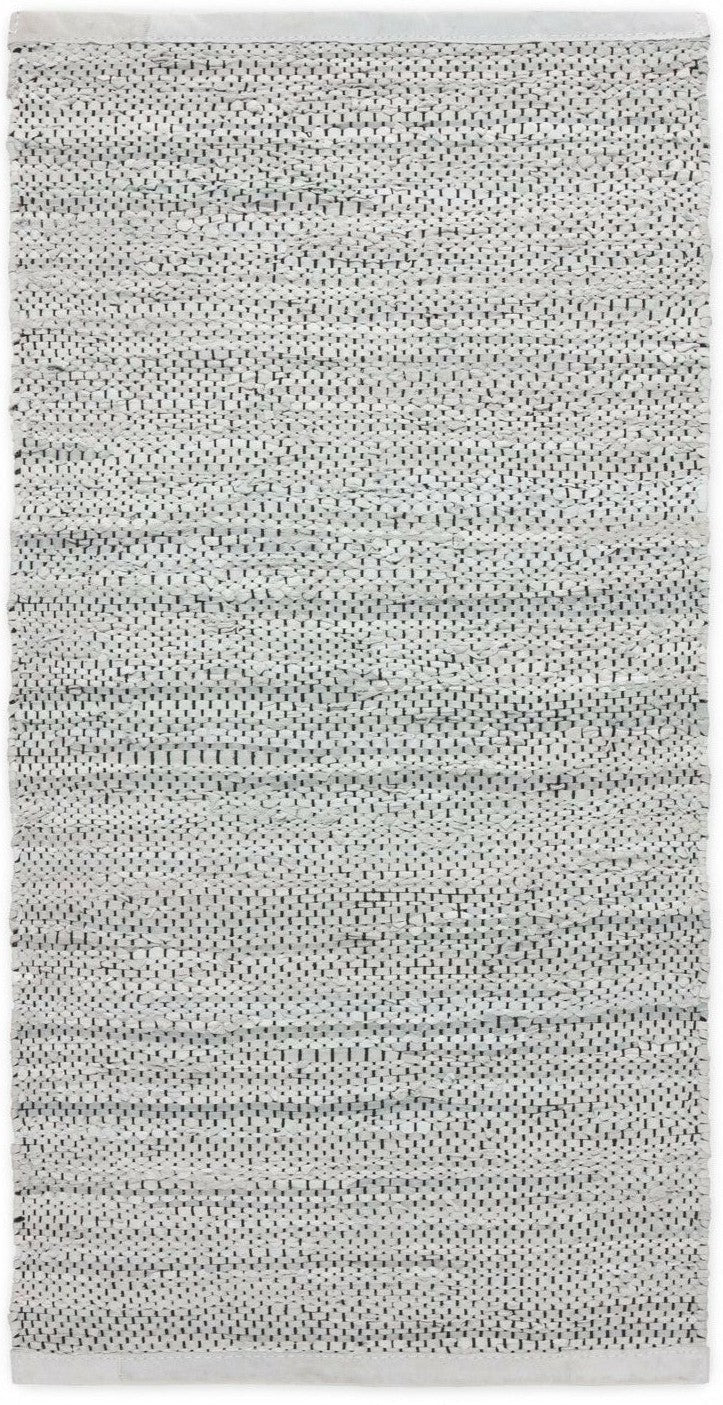 Rug Solid Leather Rug Light Grey, 140 X 200 Cm