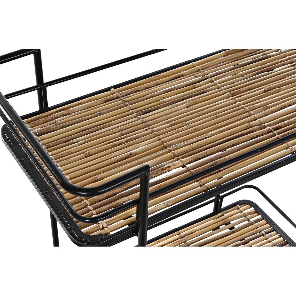 [product_category]-Serving trolley DKD Home Decor Black Natural Metal 68 x 37,5 x 70,5 cm-Bigbuy-S3032164-3