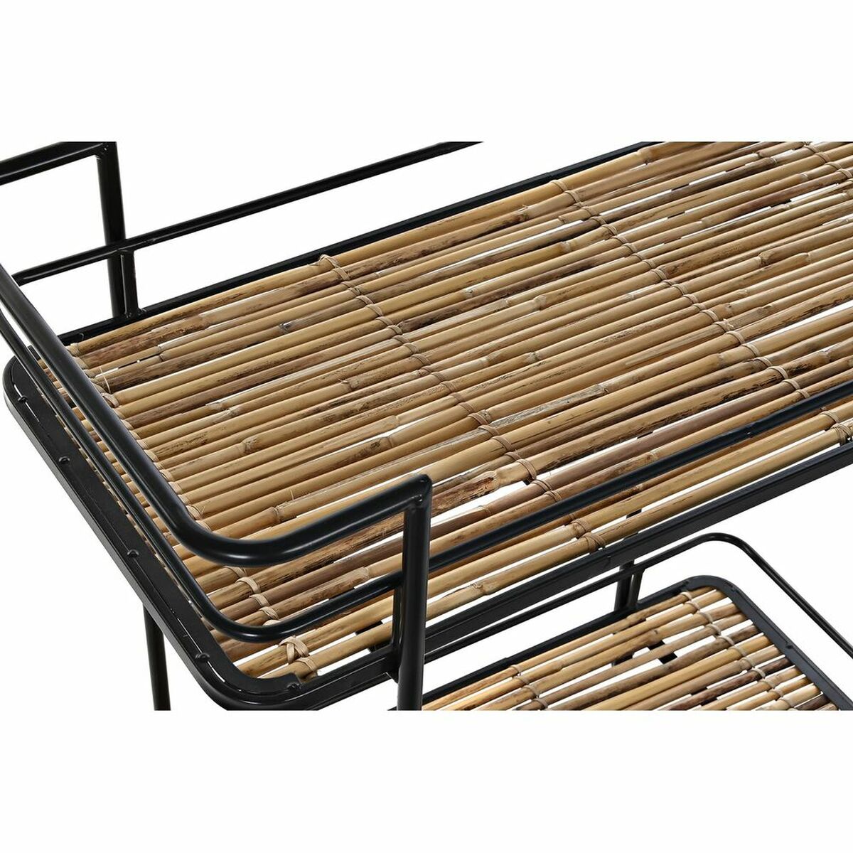 [product_category]-Serving trolley DKD Home Decor Black Natural Metal 68 x 37,5 x 70,5 cm-Bigbuy-S3032164-4