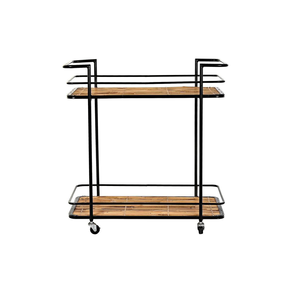 [product_category]-Serving trolley DKD Home Decor Black Natural Metal 68 x 37,5 x 70,5 cm-Bigbuy-S3032164-6