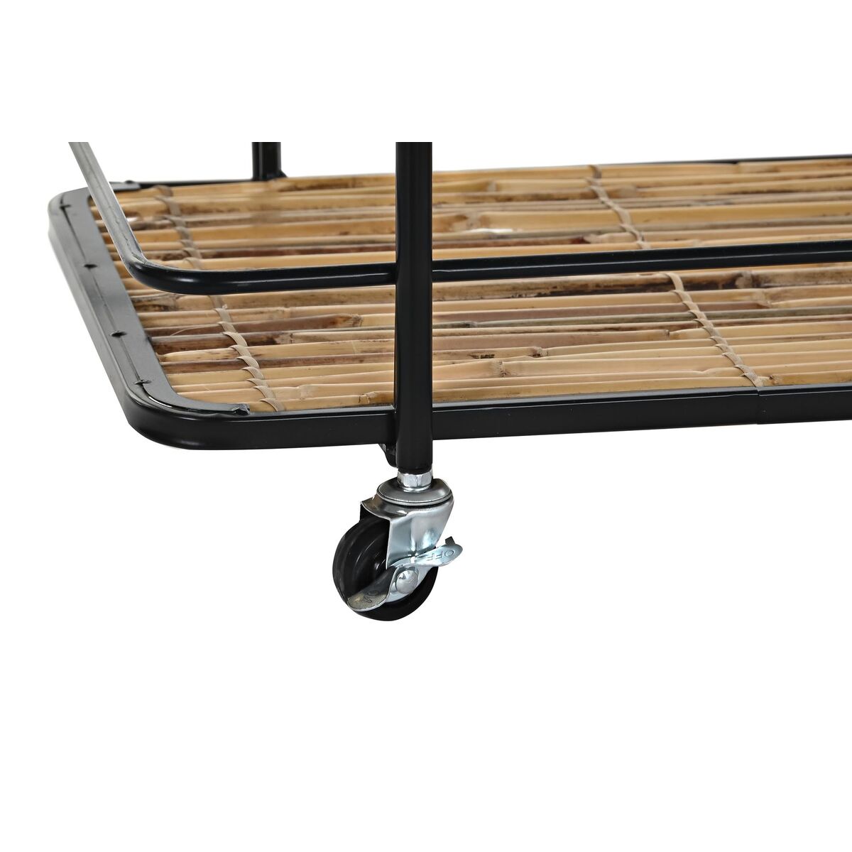 [product_category]-Serving trolley DKD Home Decor Black Natural Metal 68 x 37,5 x 70,5 cm-Bigbuy-S3032164-8