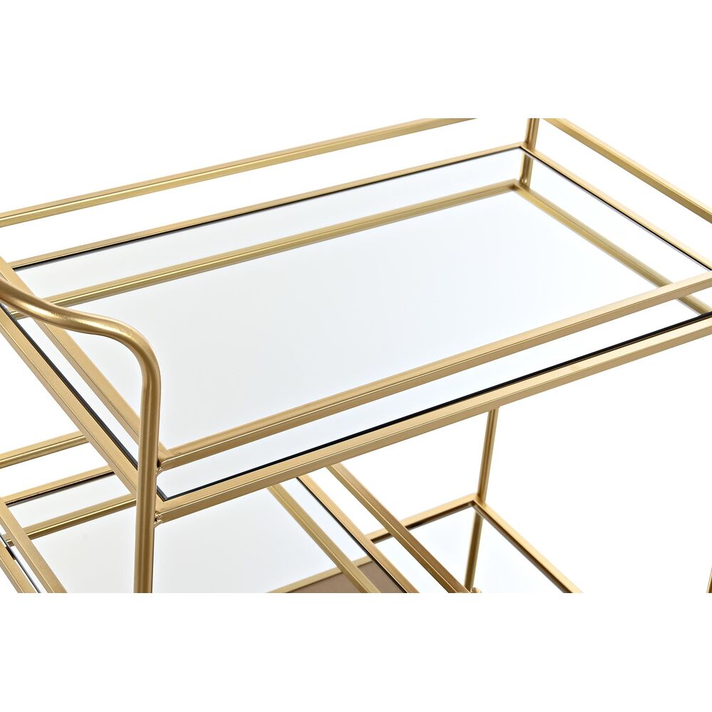 [product_category]-Serving trolley DKD Home Decor Golden Metal Mirror 71 x 35 x 75,5 cm-Bigbuy-S3033691-2