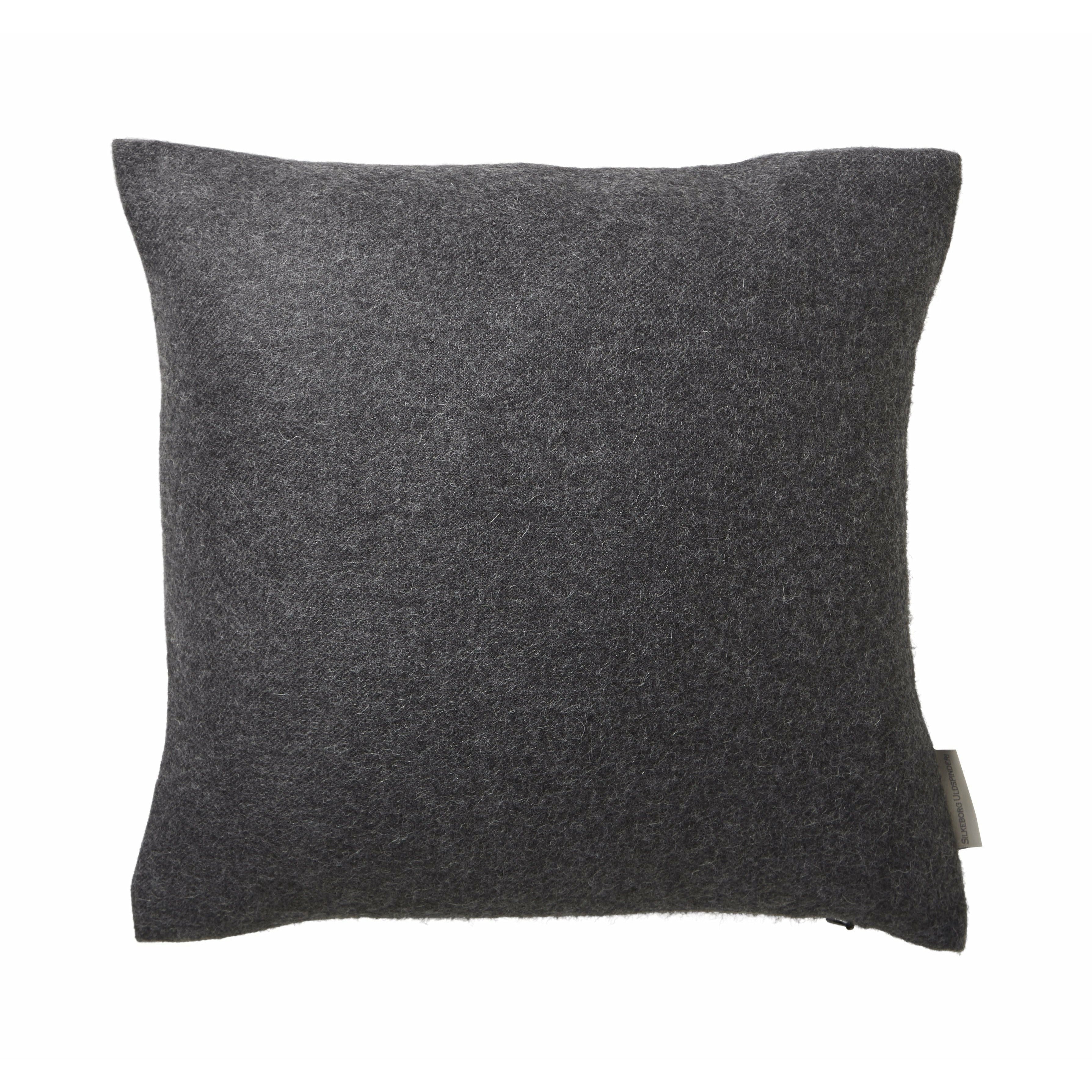 Coussin Silkeborg Uldspinderi Arequipa 40 x 40 cm, gris foncé