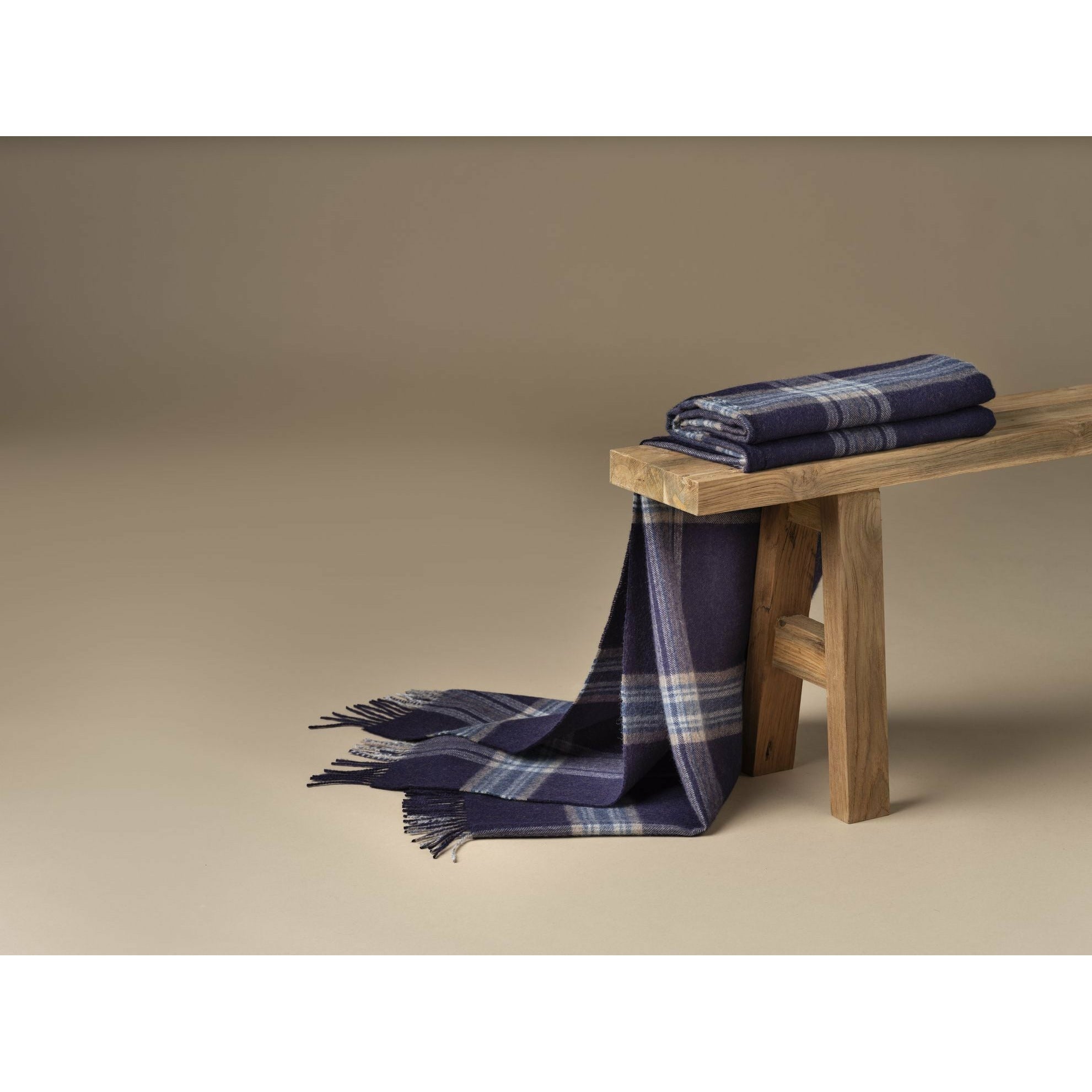 Silkeborg Uldspinderi Buenos Aires Plaid, blau