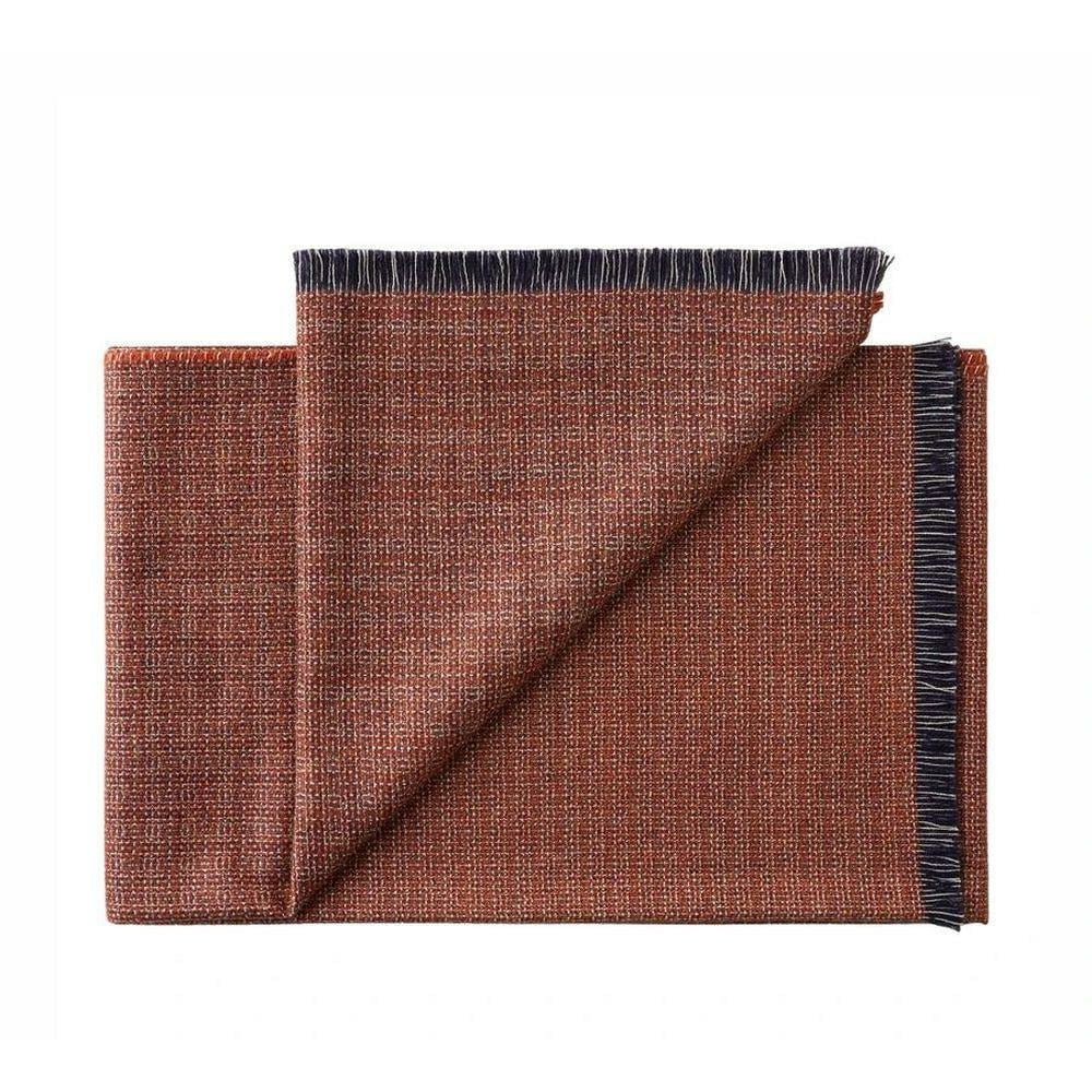 Silkorg Uldspinderi Cumulus Plaid, Terracotta azul