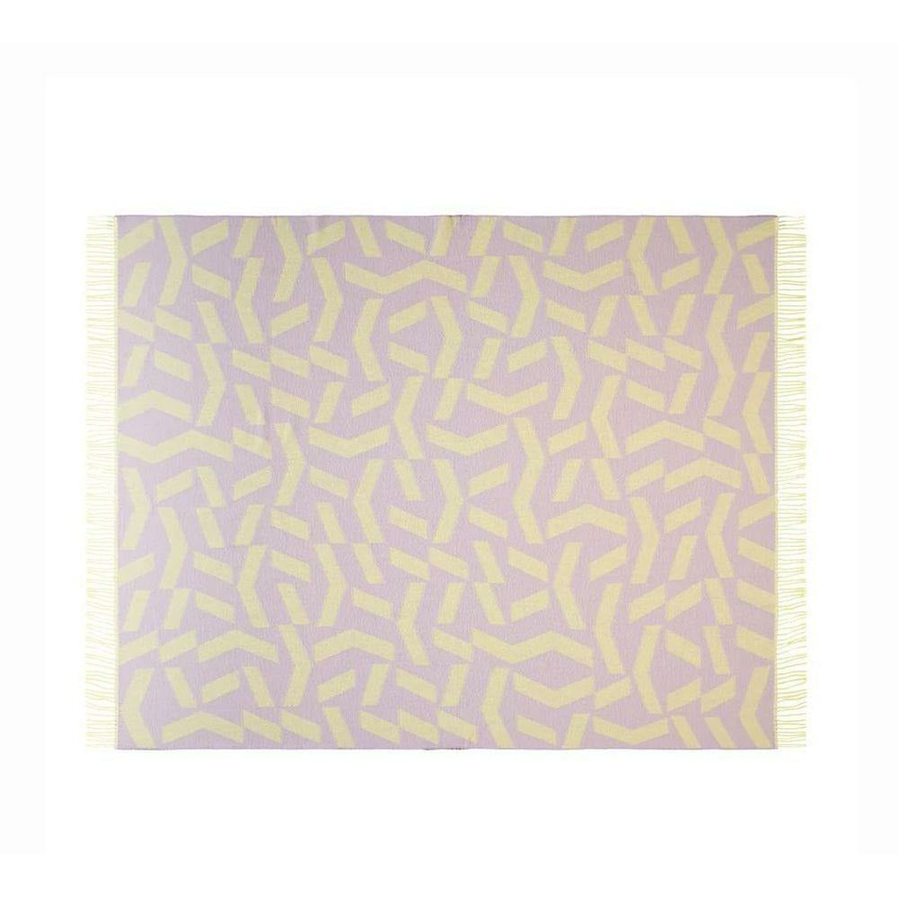 Silkorg Uldspinderi Dashes Plaid, Lilac Yellow