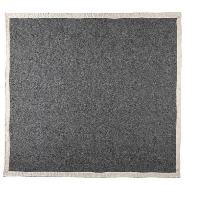 Silkorg Uldspinderi Gotland a cuadros 240 x240 cm, gris nórdico oscuro