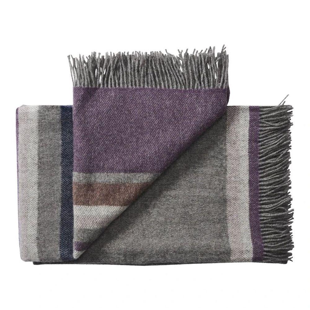 Silkeborg Uldspinderi Lyø Plaid, graue Heather