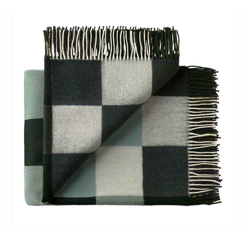 Silkeborg Uldspinderdi Plain Plaid, Greens sombres