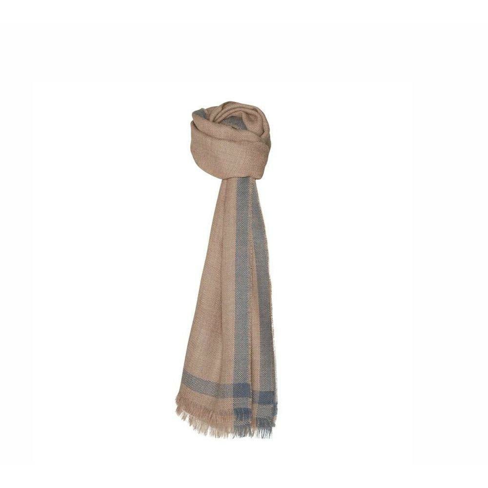 Silkeborg Uldspinderi Rustic Border Scarf, Rose Sand