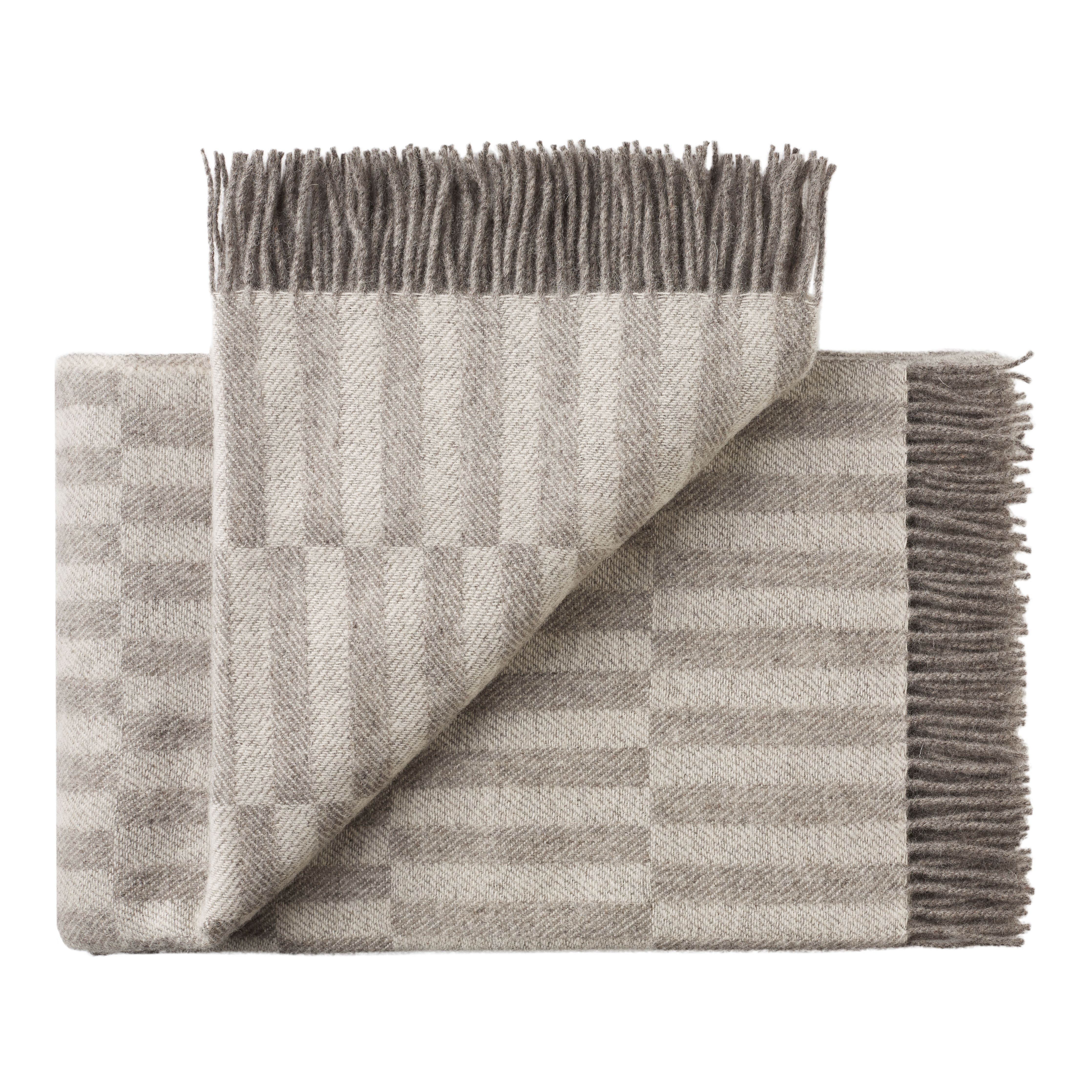 Silkeborg Uldspinderi Stockholm Plaid, Grey/White