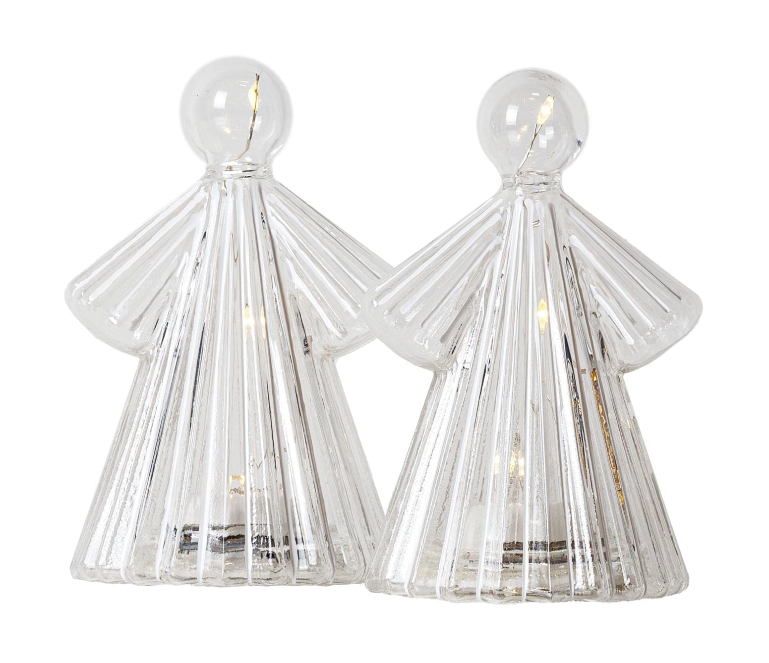 Sirius Alberte Angel 2 PCs H10 cm, klar/weiß