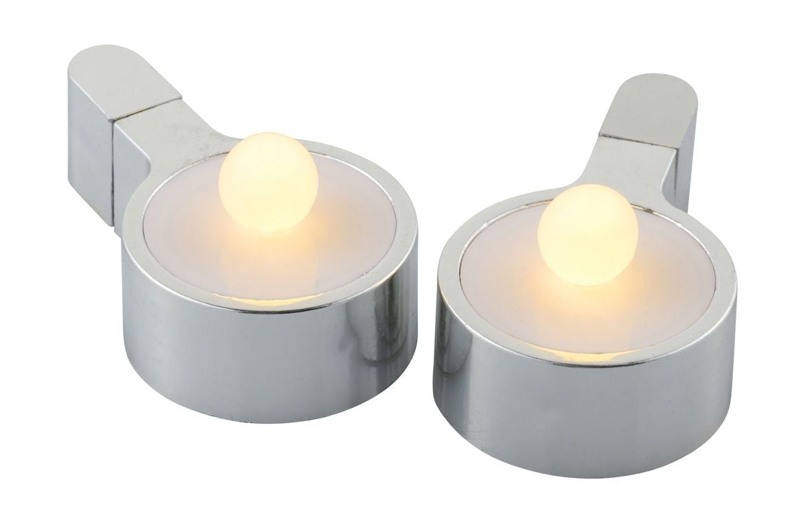 Sirius Amalia Tealight 2 st Ø3,9x H1,8 cm, krom