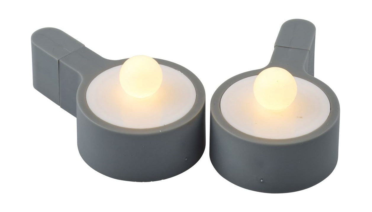 Sirius Amalia Tealight 2 Pcs ø3,9x H1,8 Cm, Dark Grey