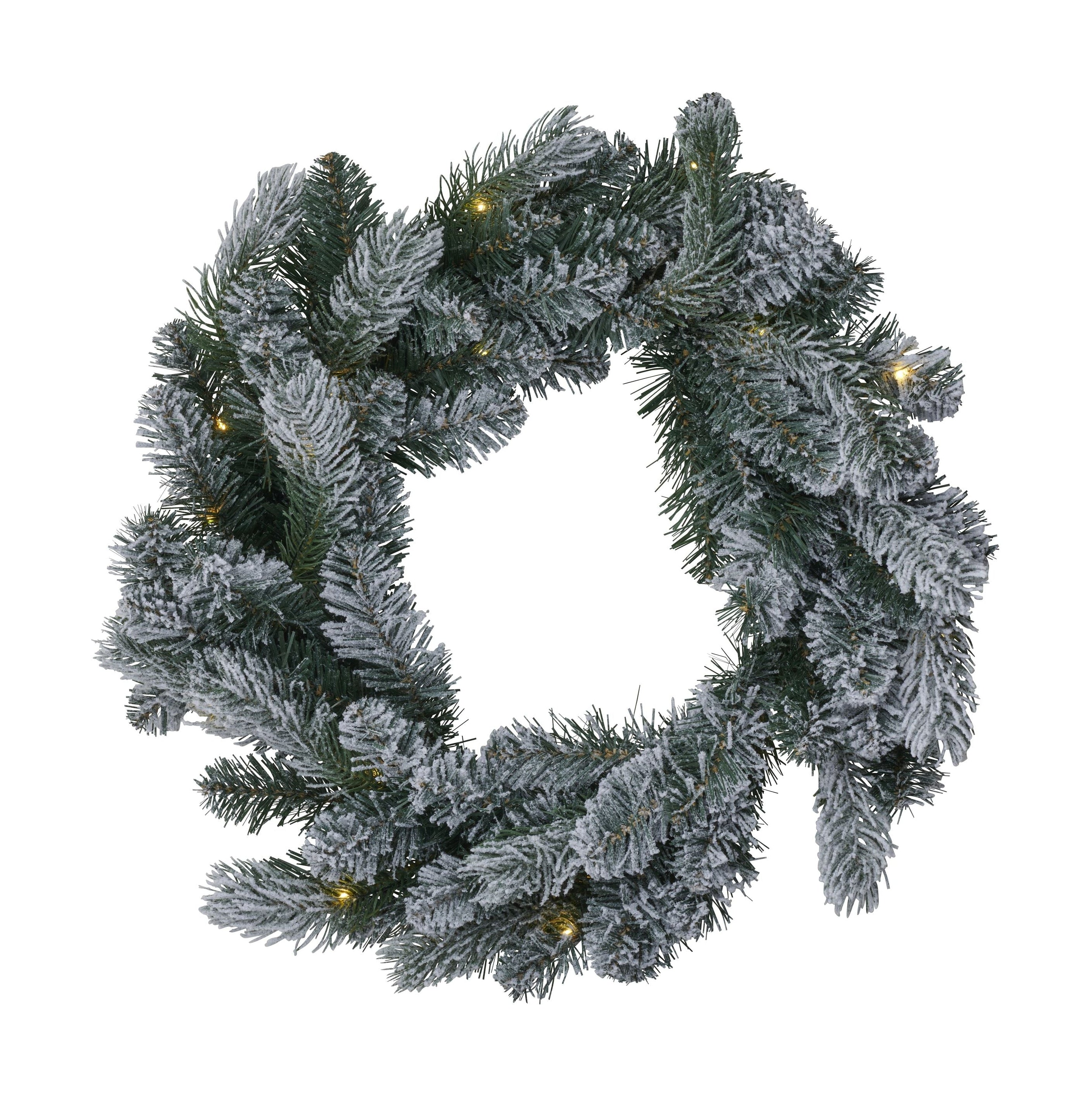 Sirius Anton Wreath Ø45cm, verde/nieve