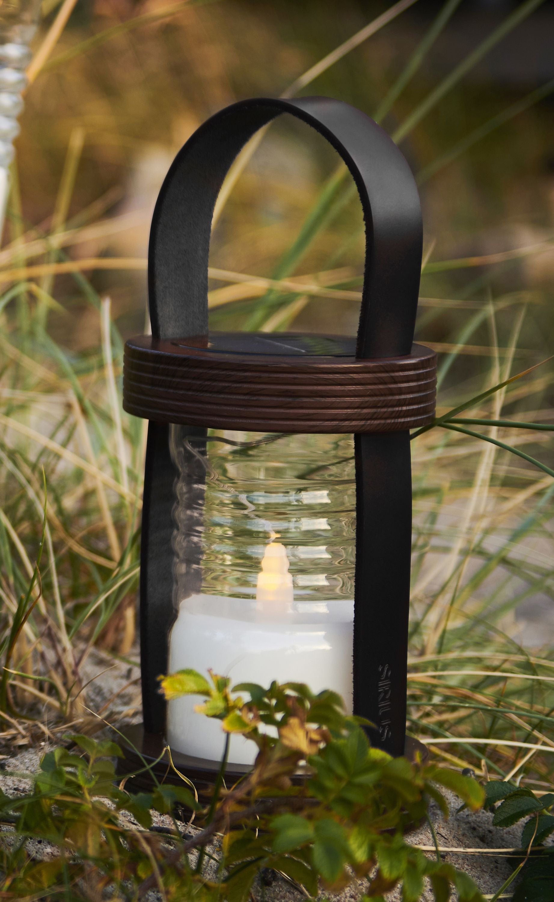 [product_category]-Sirius Aston Solar Lantern øx H 12x26,5 Cm, Black/Brown-Sirius-5707310382653-38265-SIR-5