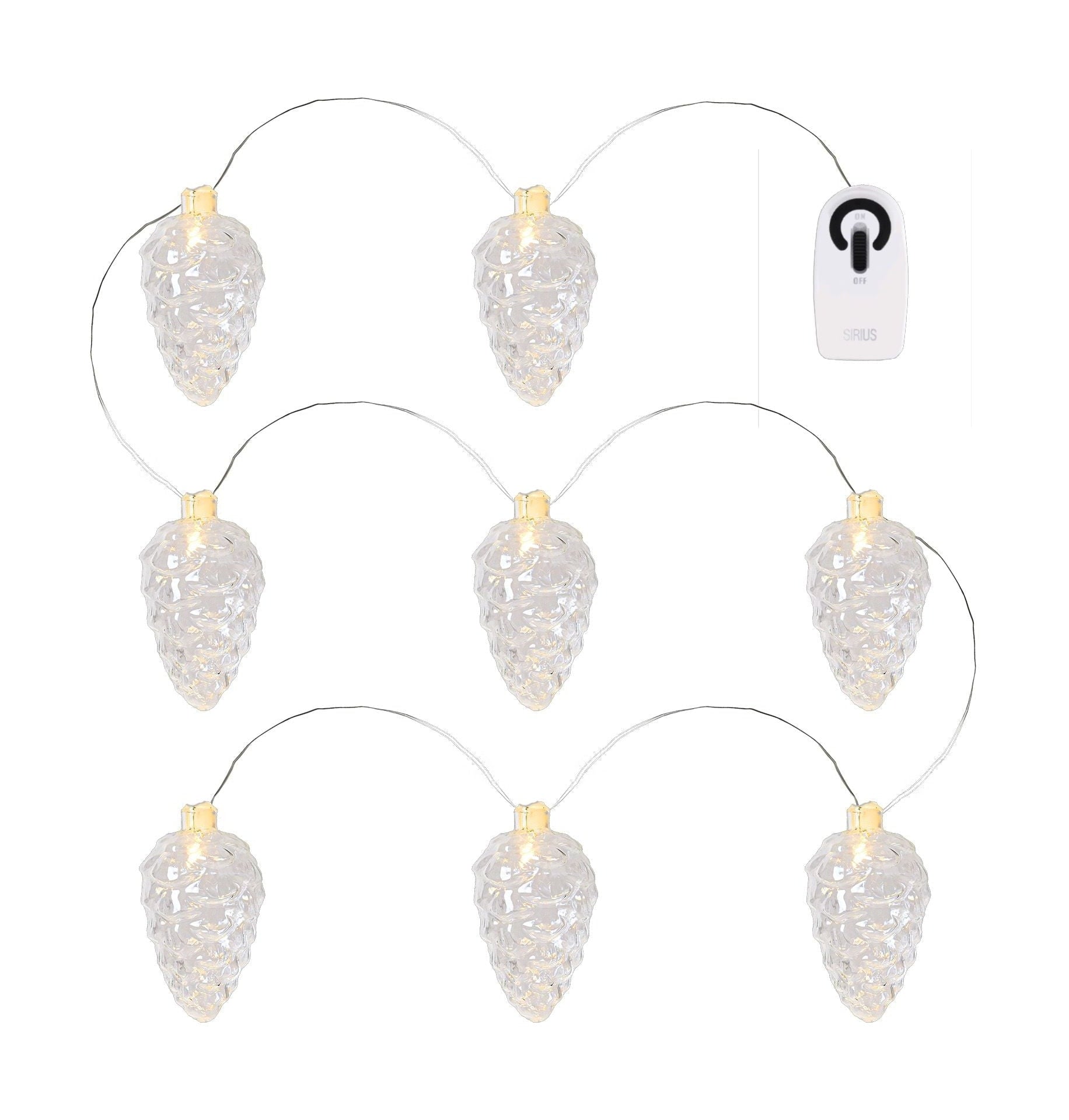 [product_category]-Sirius Celina Cone Garland 8 Le Ds, Clear-Sirius-5707310565407-56540-SIR-1