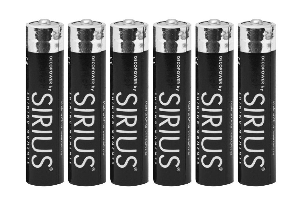 Sirius Deco Power AAA -batterier, 6 st.