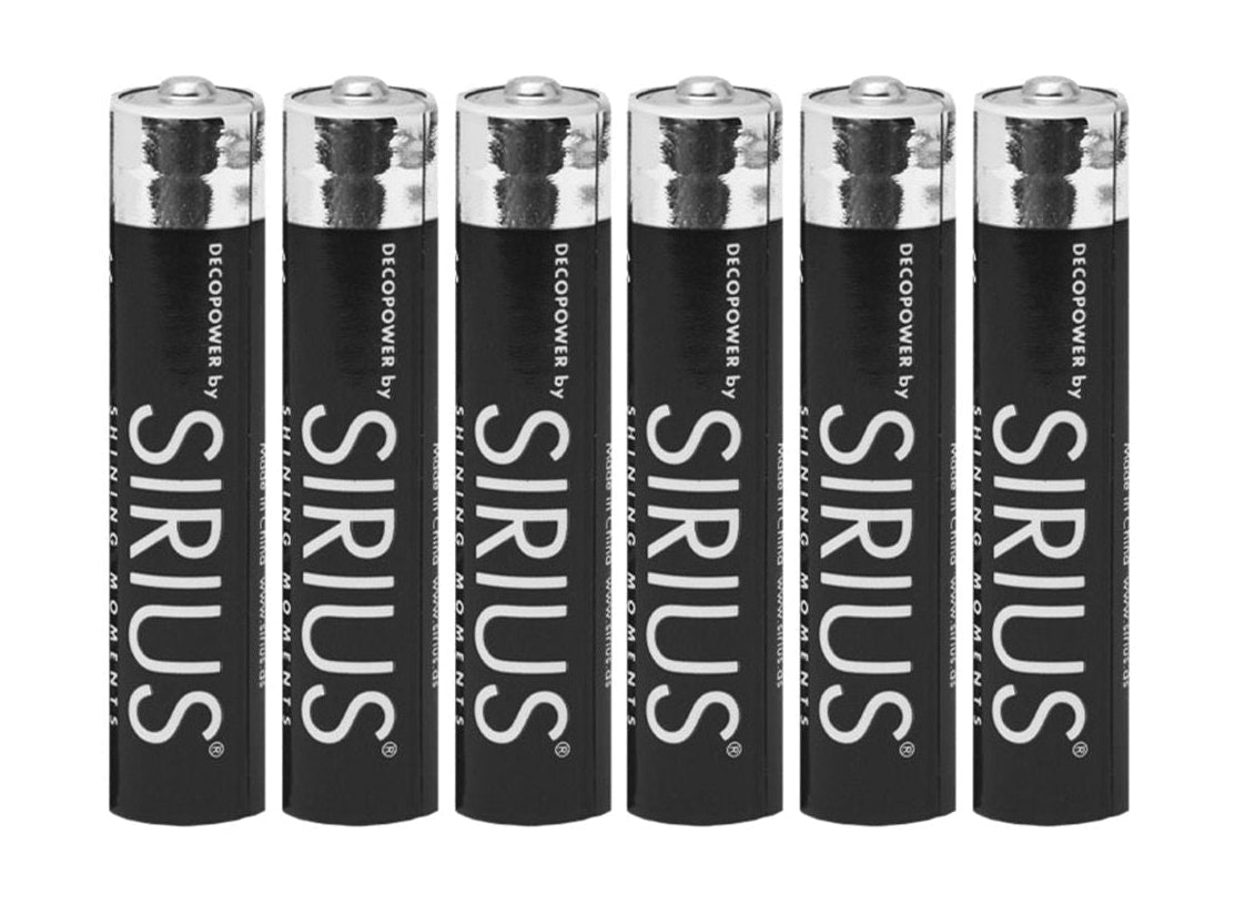 Sirius Deco Power AAAA -batterier, 6pcs sæt