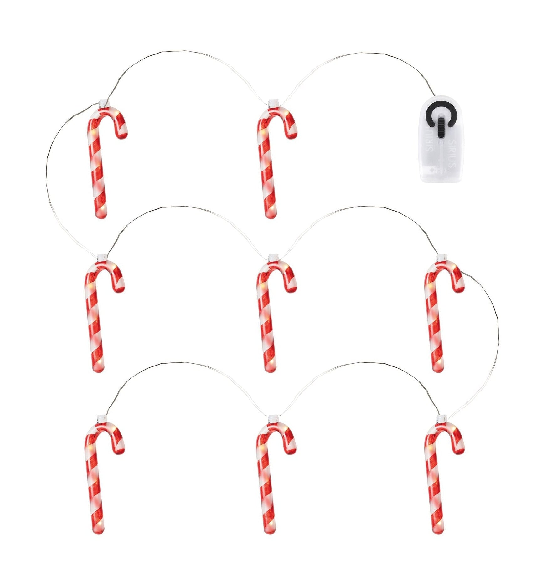 Sirius Hannah Candy Cane Garland, 8 Le DS, Matt/Rot