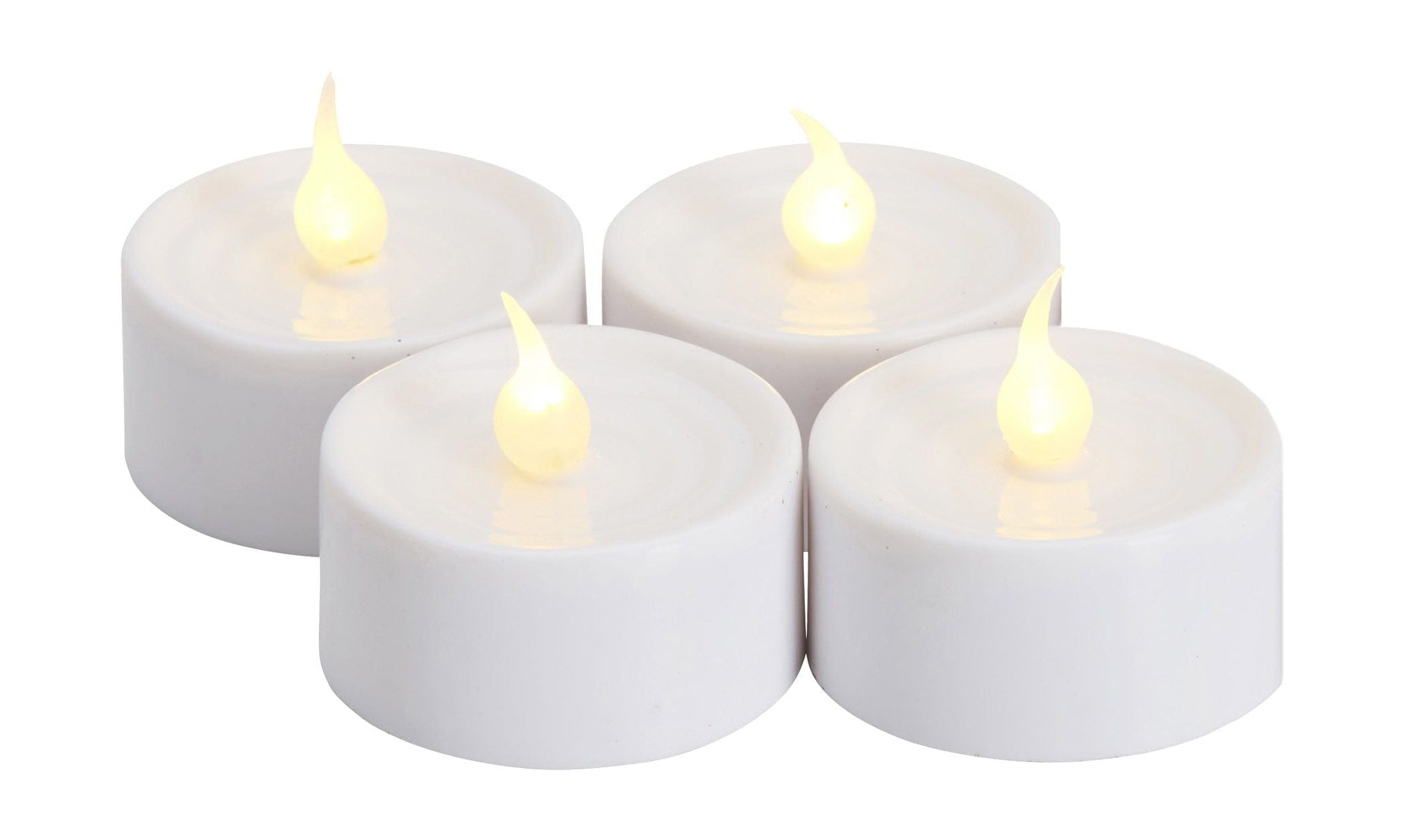 Sirius Lone Battery Tealights 4 PCS Ø3,5 cm, blanc