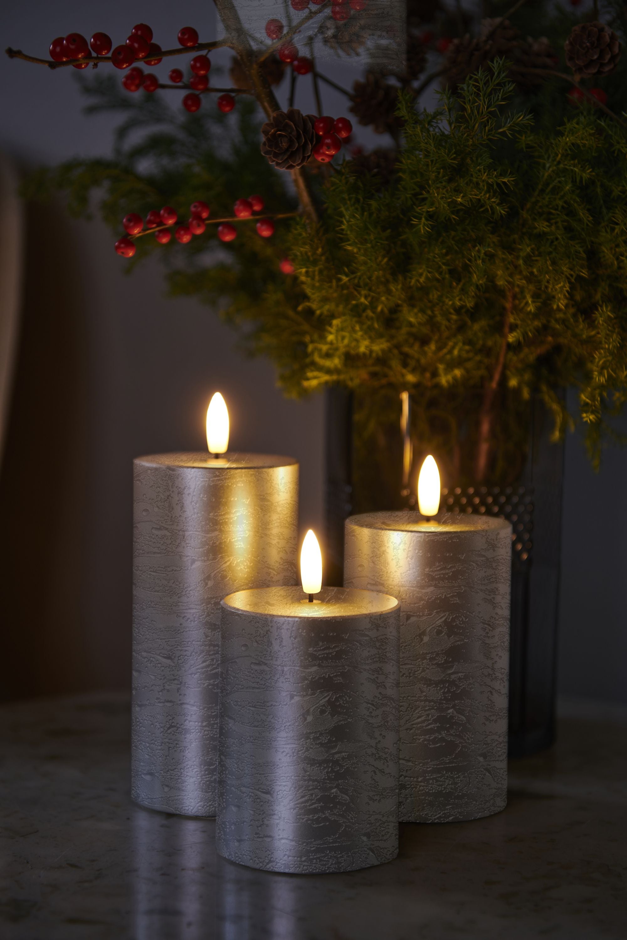 [product_category]-Sirius Sille Led Candle 3 Pcs ø7,5x10/12,5/15 Cm, Gold-Sirius-5707310807026-80702-SIR-2