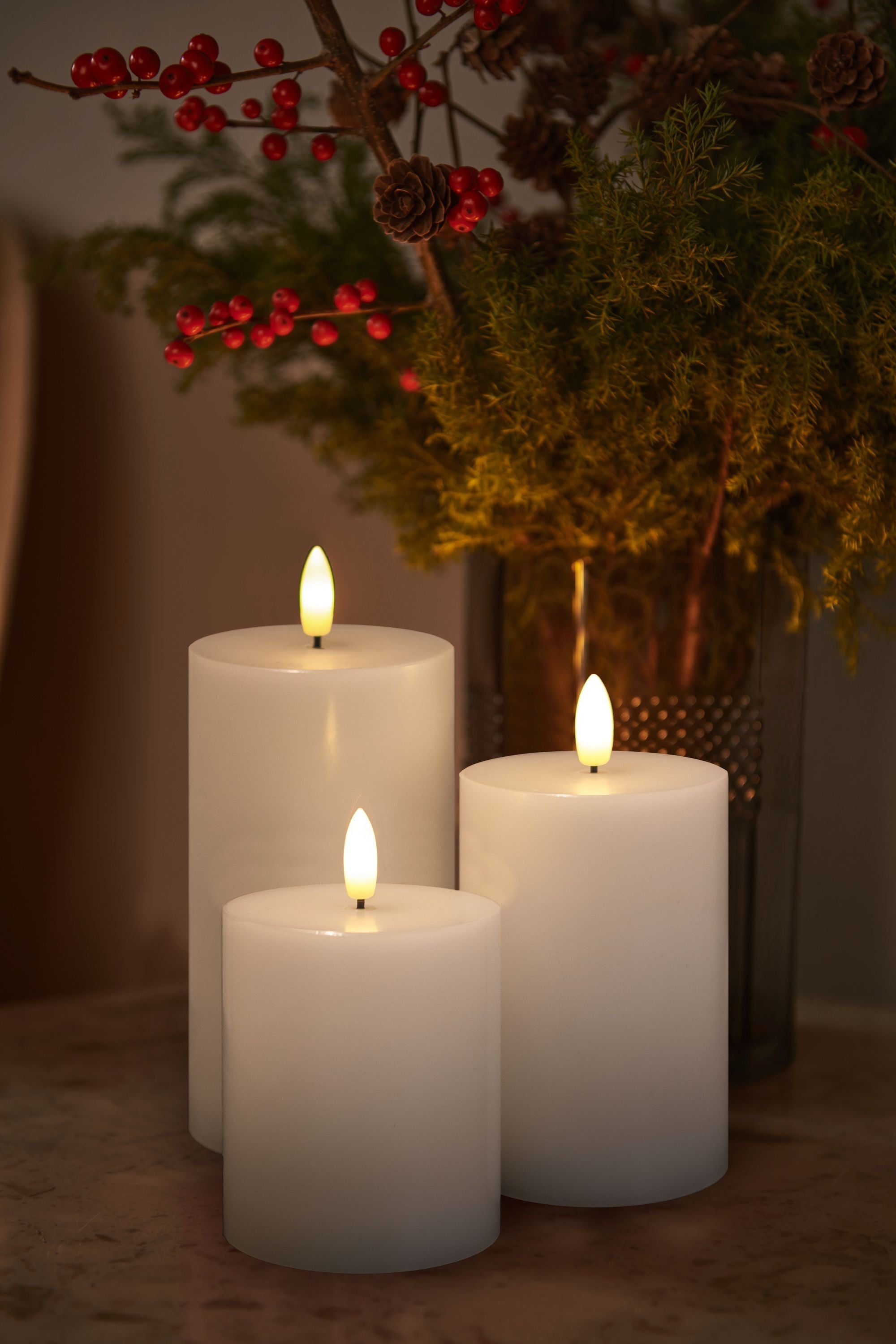 [product_category]-Sirius Sille Led Candle 3 Pcs, ø7,5x10/12,5/15cm, White-Sirius-5707310807002-80700-SIR-2