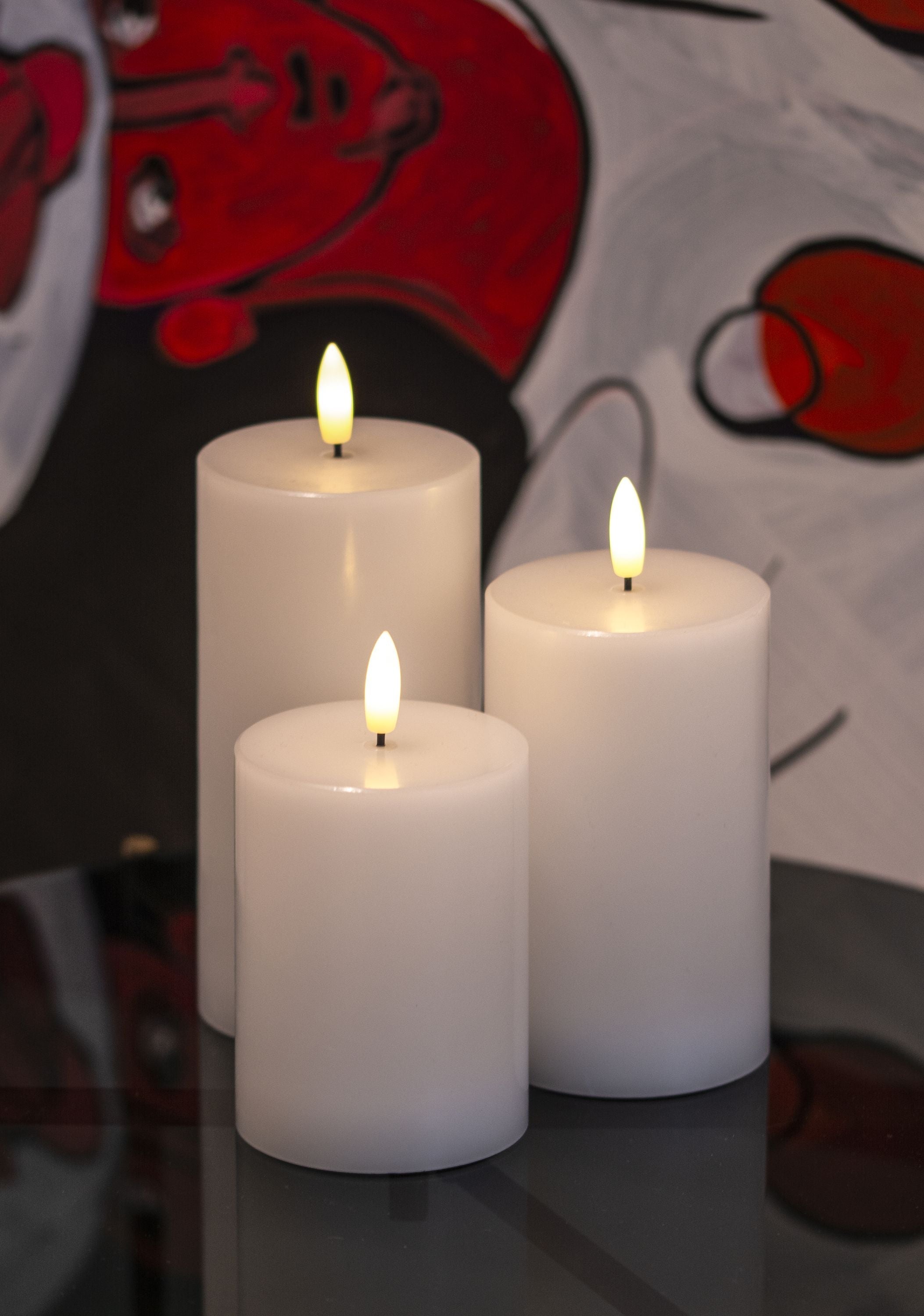 [product_category]-Sirius Sille Led Candle 3 Pcs, ø7,5x10/12,5/15cm, White-Sirius-5707310807002-80700-SIR-3