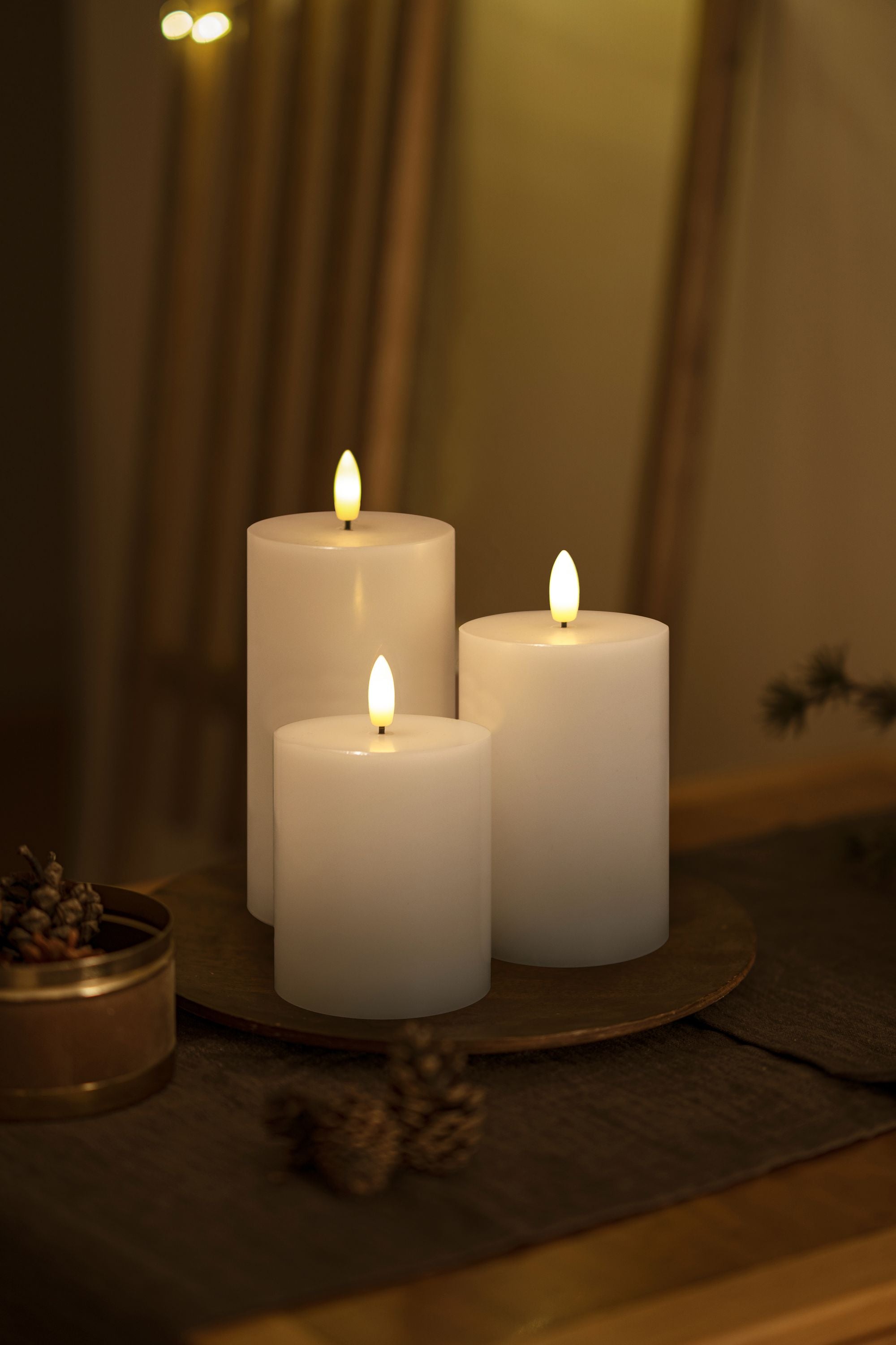 [product_category]-Sirius Sille Rechargeable Led Candle 3 Pcs. ø7,5x H10/12,5/15cm, White-Sirius-5707310806005-80600-SIR-4