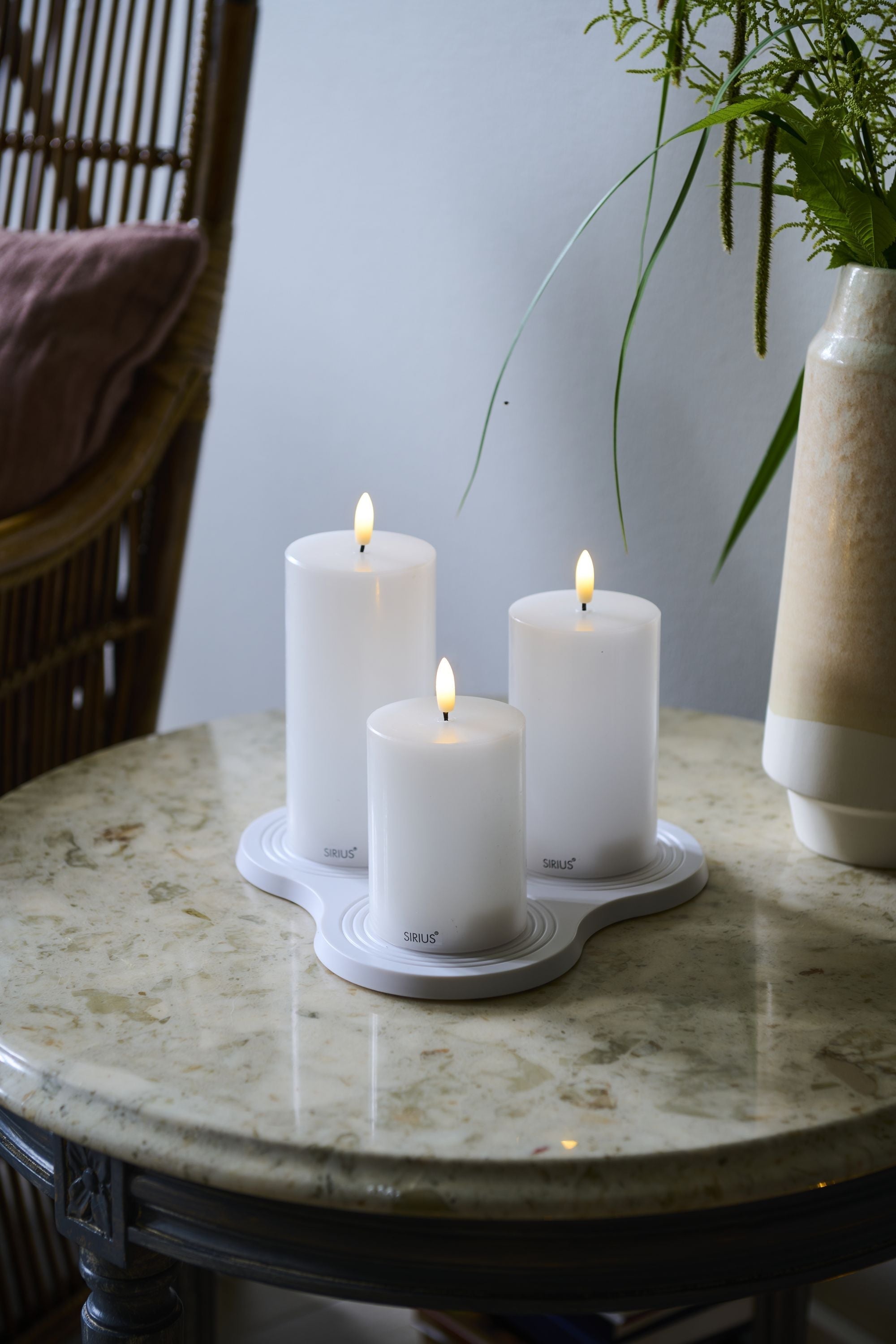 [product_category]-Sirius Sille Rechargeable Led Candle 3 Pcs. ø7,5x H10/12,5/15cm, White-Sirius-5707310806005-80600-SIR-6