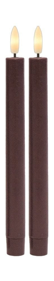 [product_category]-Sirius Sille Rechargeable Led Candle Crown 2 Pcs ø2x H25cm, Bordeaux-Sirius-5707310806883-80688-SIR-1