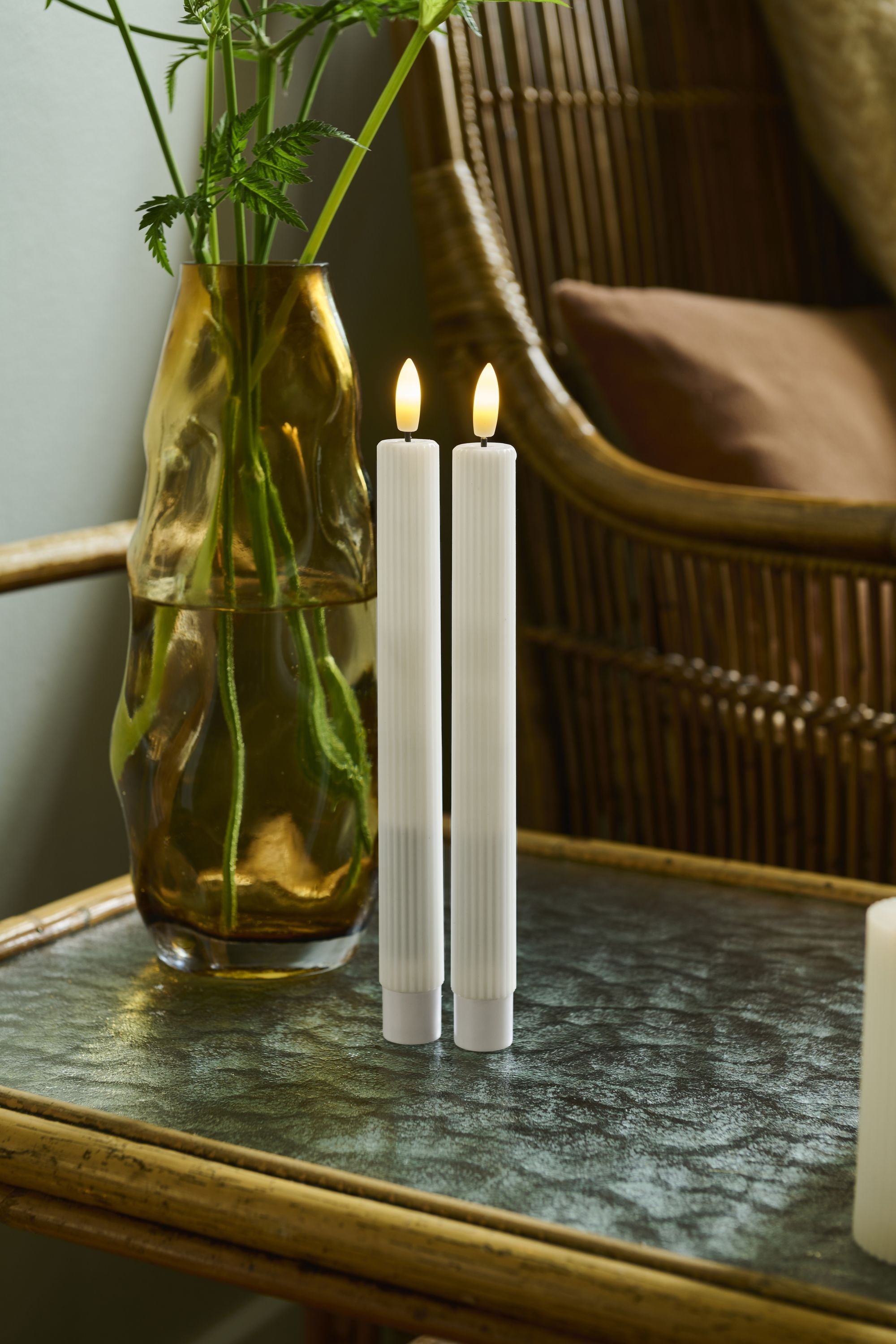 [product_category]-Sirius Smilla Rechargeable Led Candle Crown Led Light 2 Pcs øx H 2x25 Cm, White-Sirius-5707310802533-80253-SIR-3