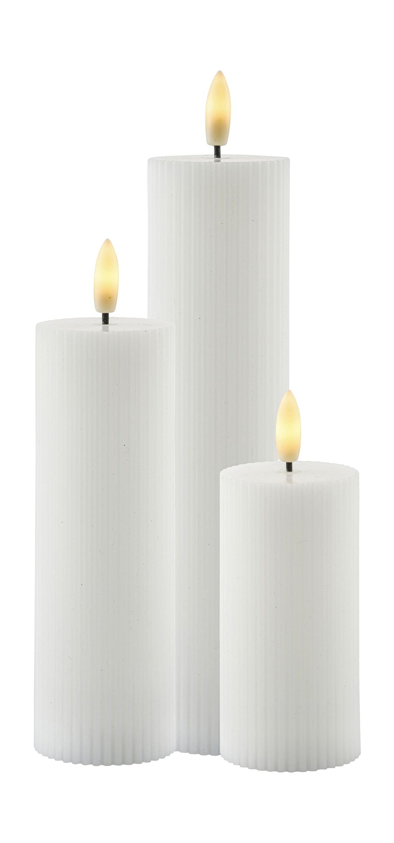 [product_category]-Sirius Smilla Rechargeable Led Candle Set Of 3 White ø5x H10/12,5/15 Cm-Sirius-5707310802502-80250-SIR-1