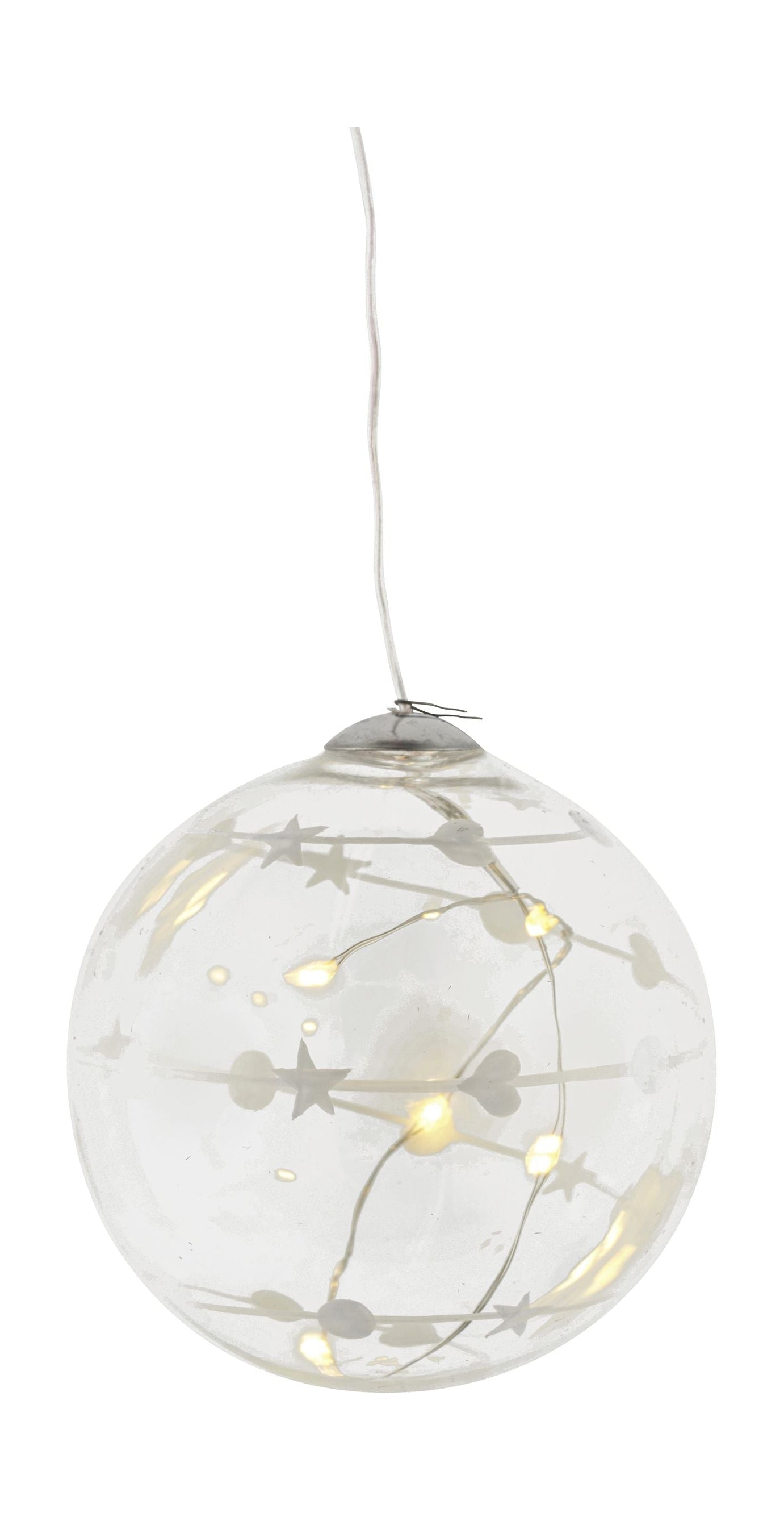 Sirius Sweet Christmas Ball Ø8 cm, hvid/klar