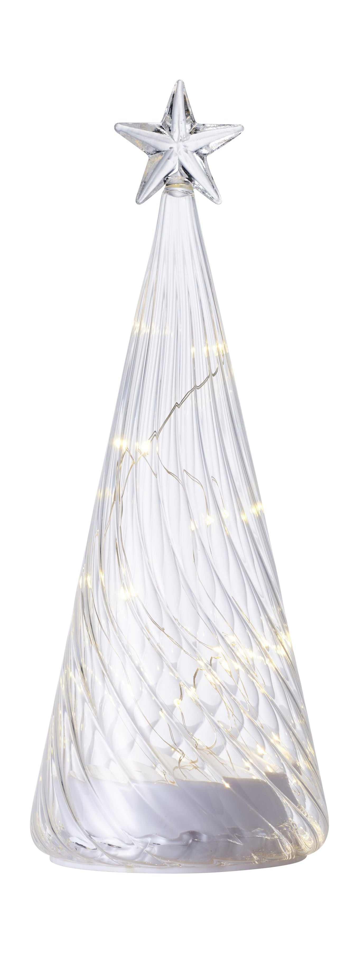 Sirius Wave Tree H22 Cm, Clear/White